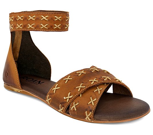 Roan Rear Zip Leather Sandals - Kel