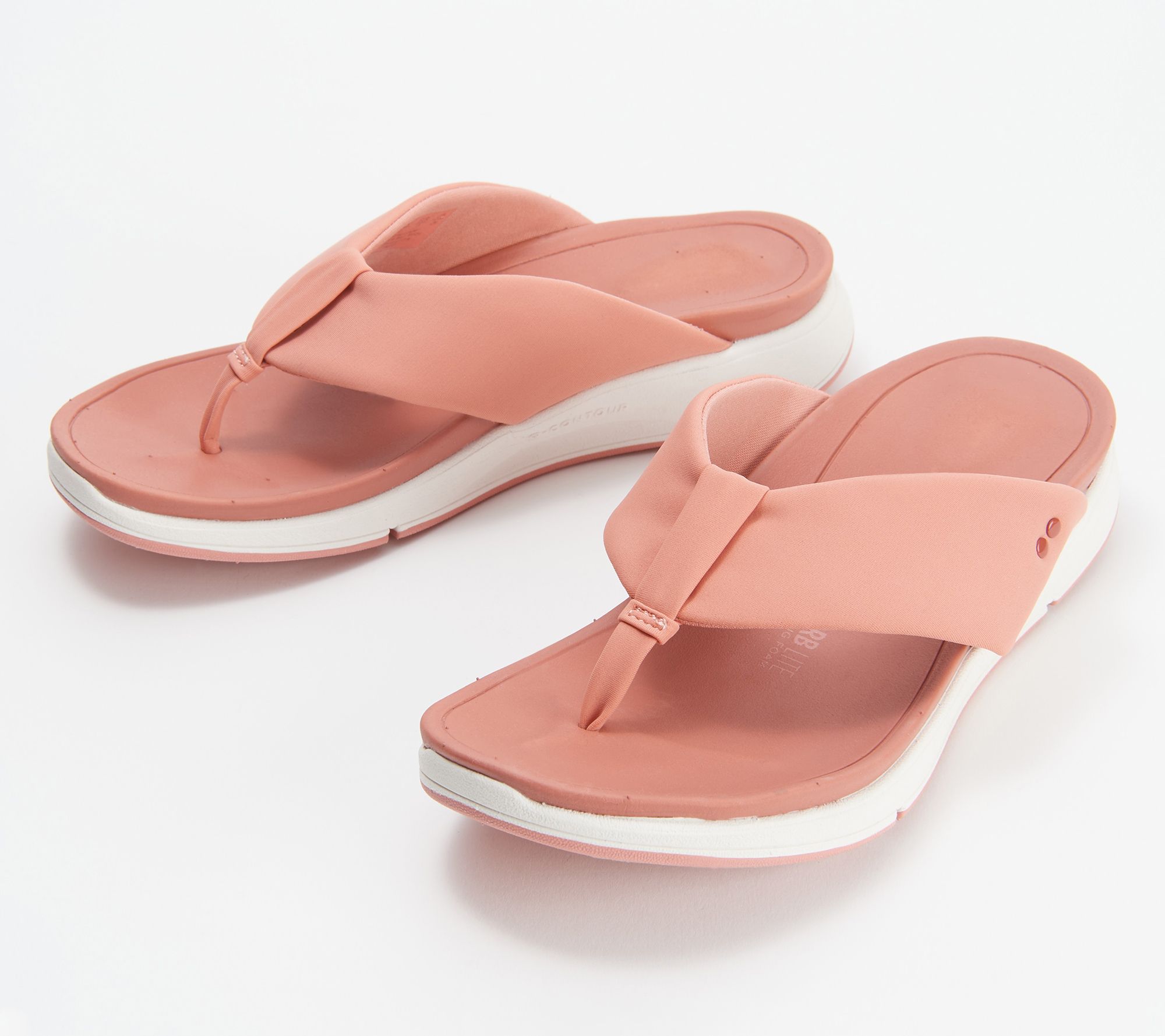 Ryka Soft Toe Dual-Density Thong Sandals Timid - QVC.com