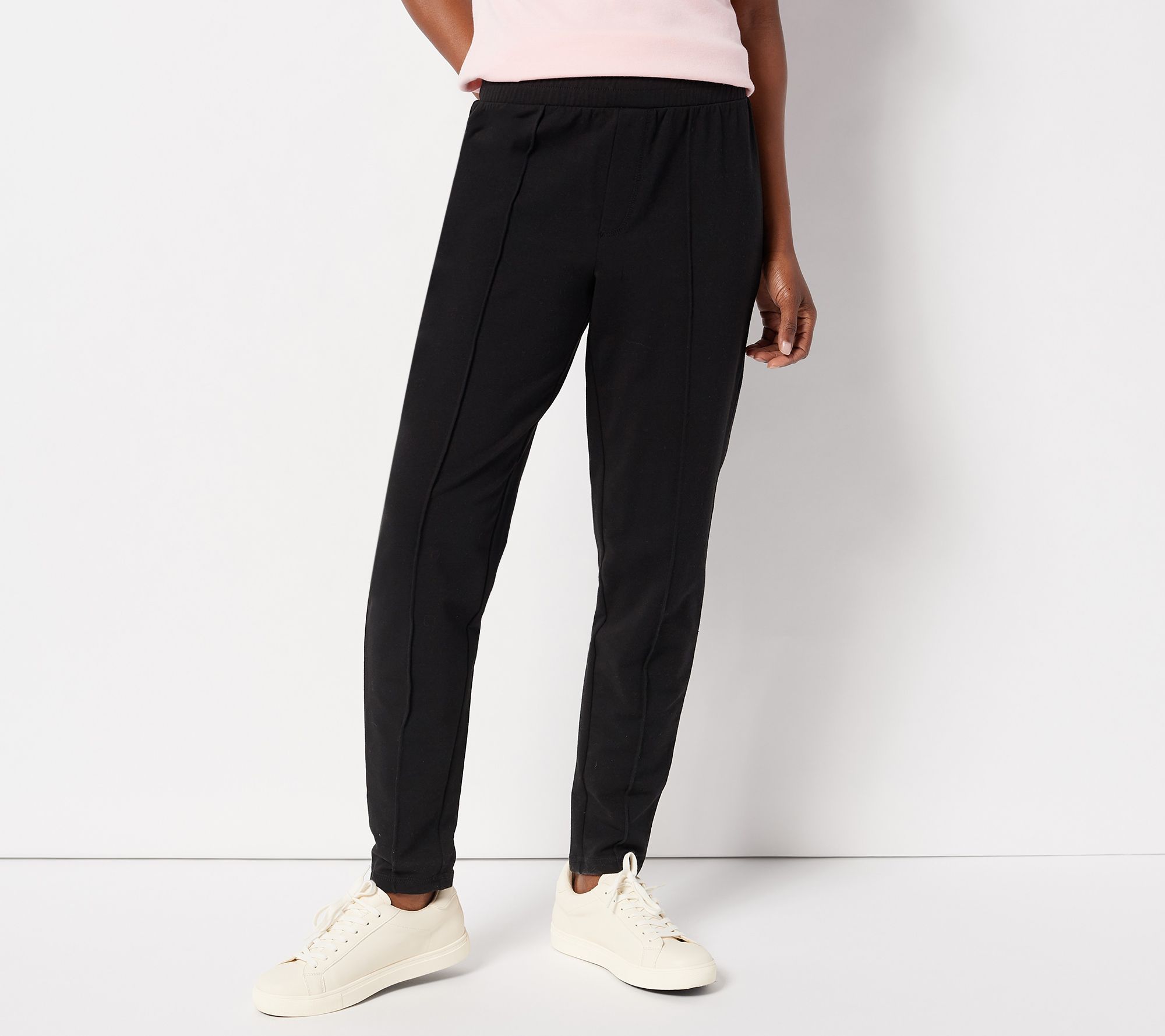 "As Is" Isaac Mizrahi Live! Petite SOHO French Terry Jogger Pants