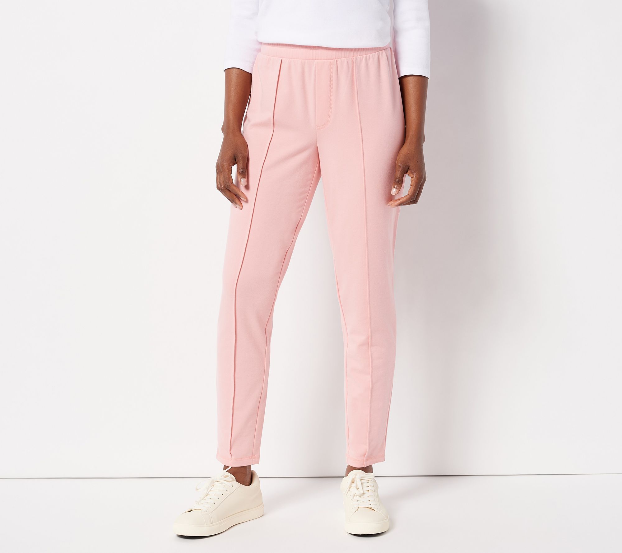 "As Is" Isaac Mizrahi Live! Petite SOHO French Terry Jogger Pants
