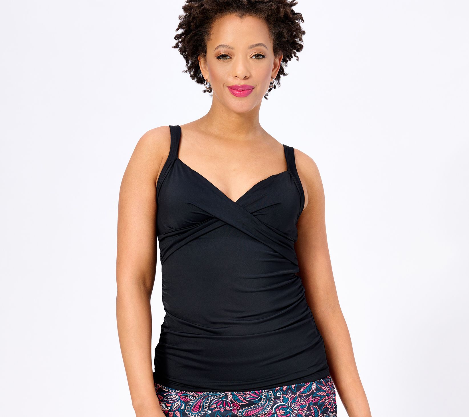 "As Is" Lands' End Wrap Front Tankini Top