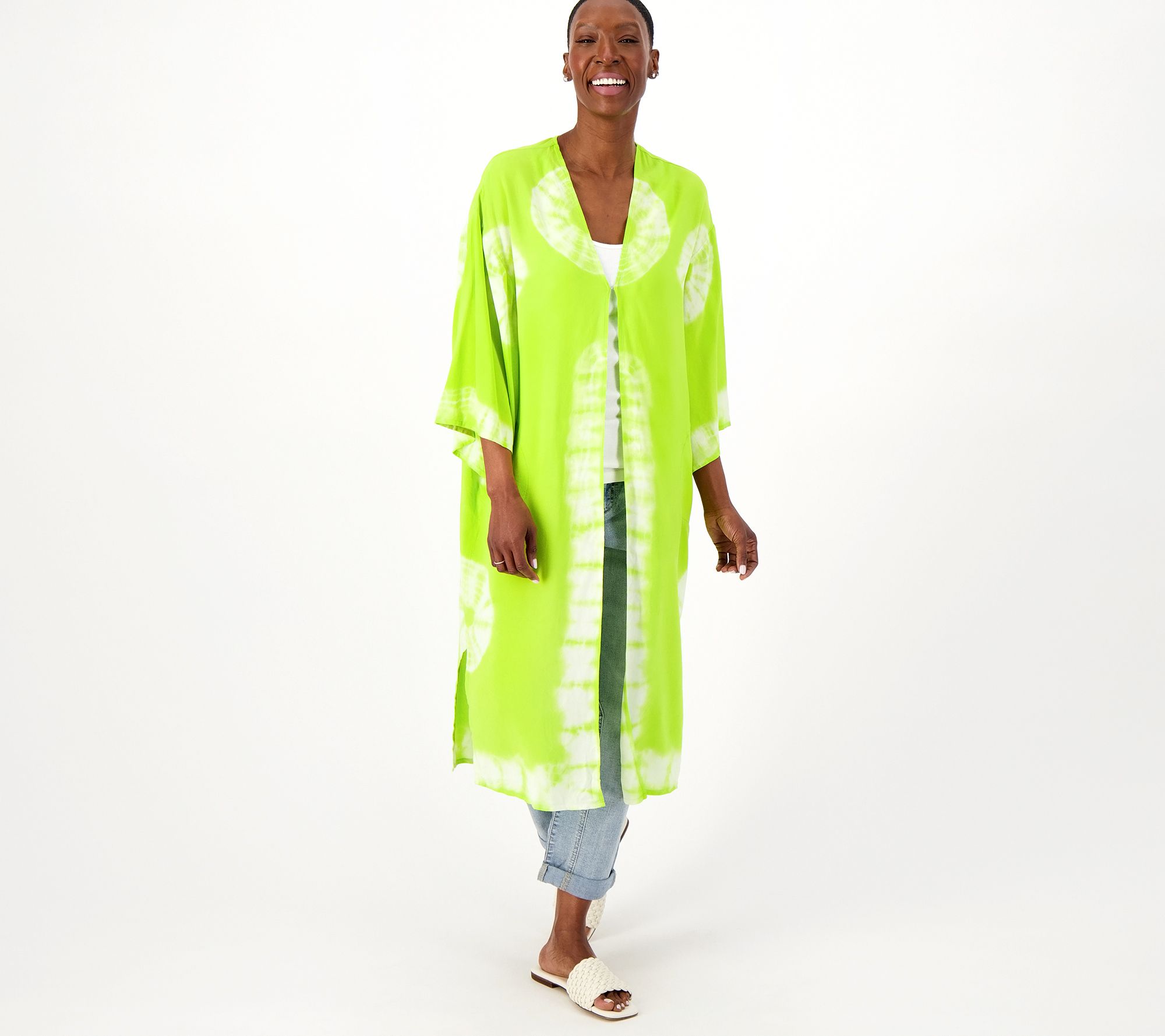 LOGO by Lori Goldstein Beach to Street Tie Dye Duster