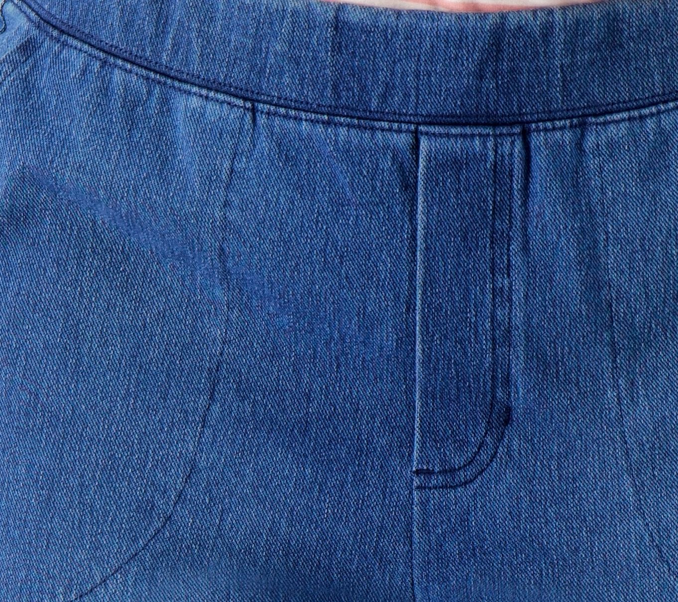 Denim & Co. Comfy Knit Printed Guaze Trouser With Slit Detail - QVC UK