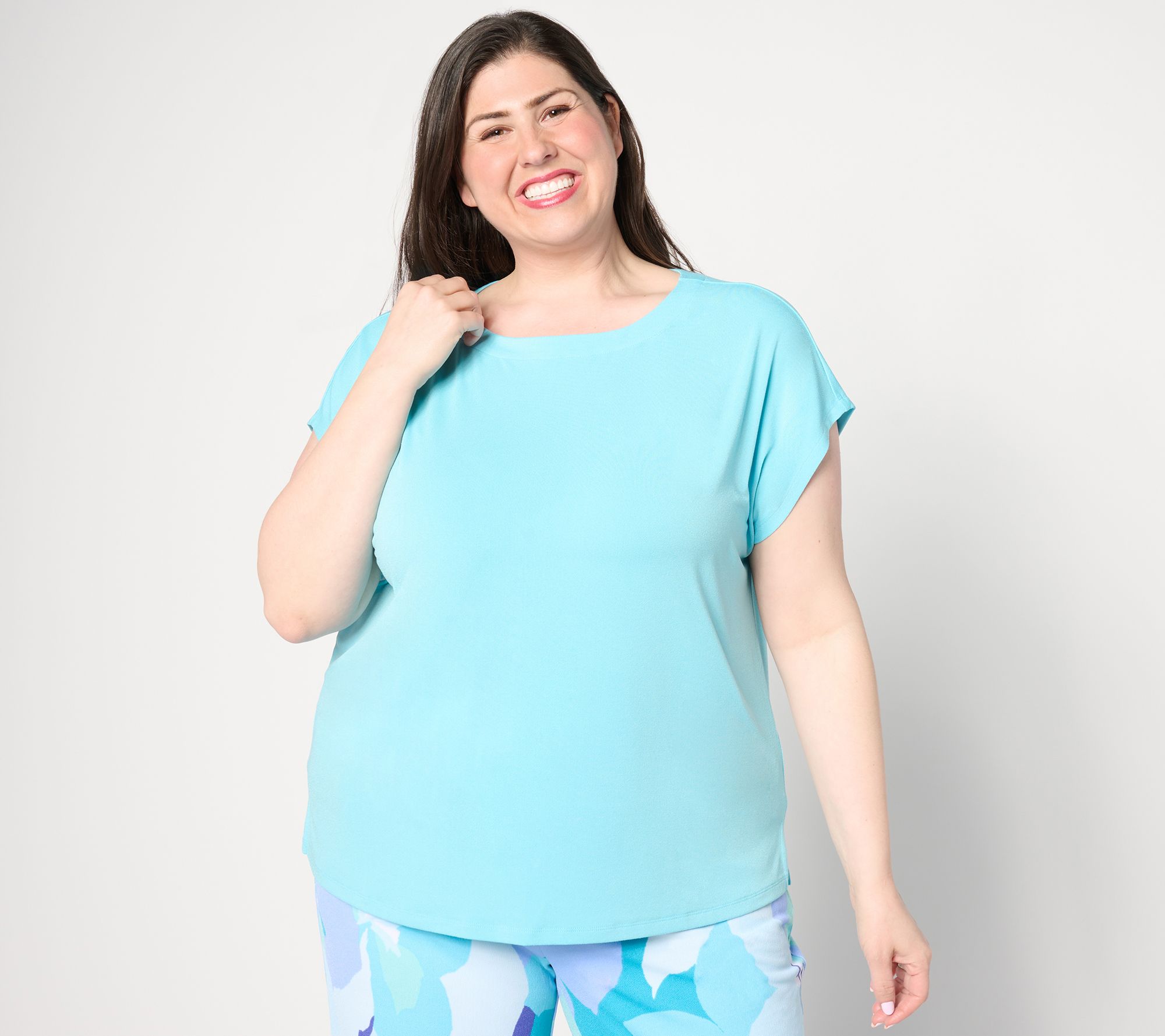 Isaac Mizrahi Live! Pebble Knit Boatneck Top with Cap Sleeves