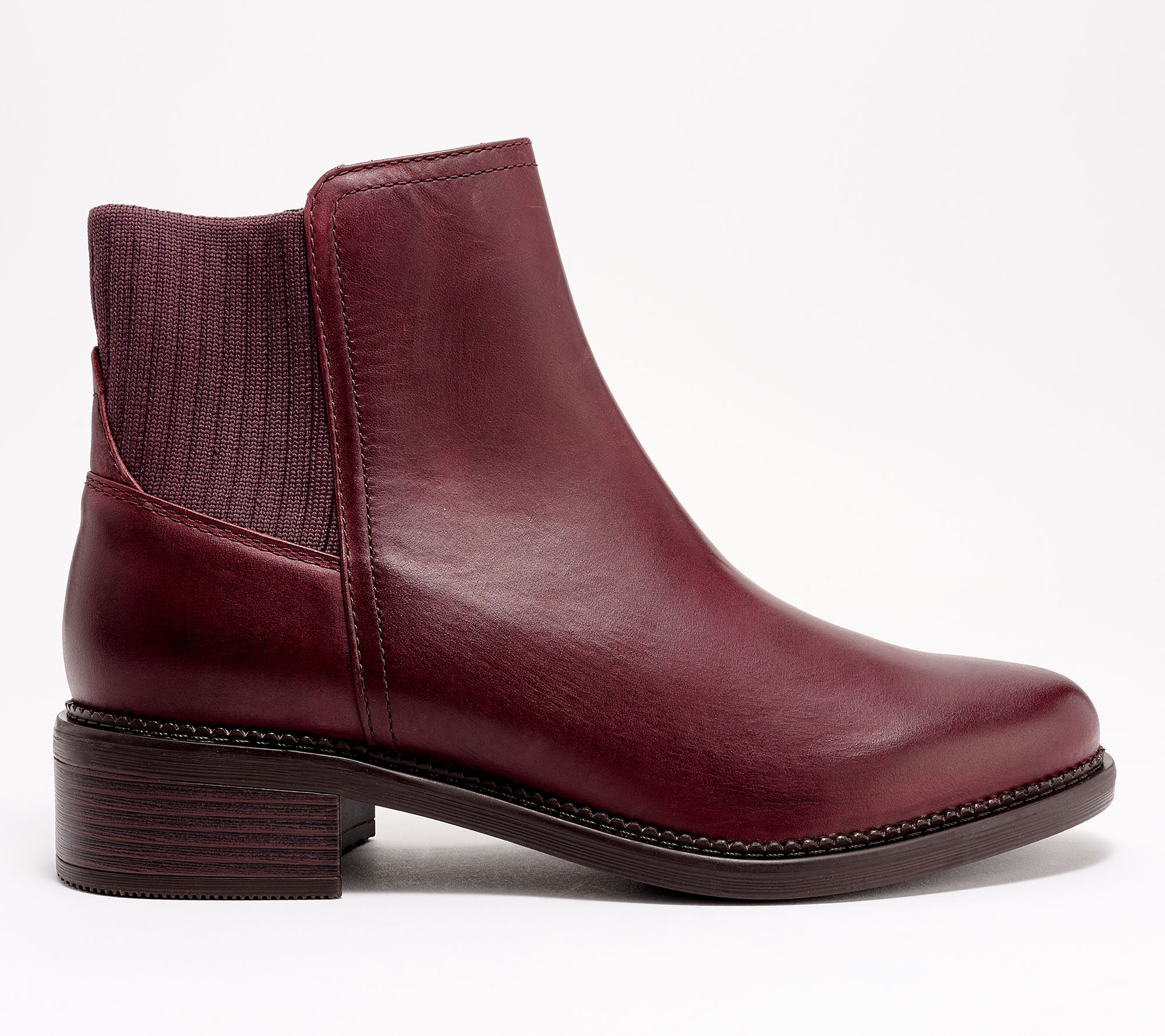 As Is Clarks Collection Leather Ankle Boot Maye Palm 