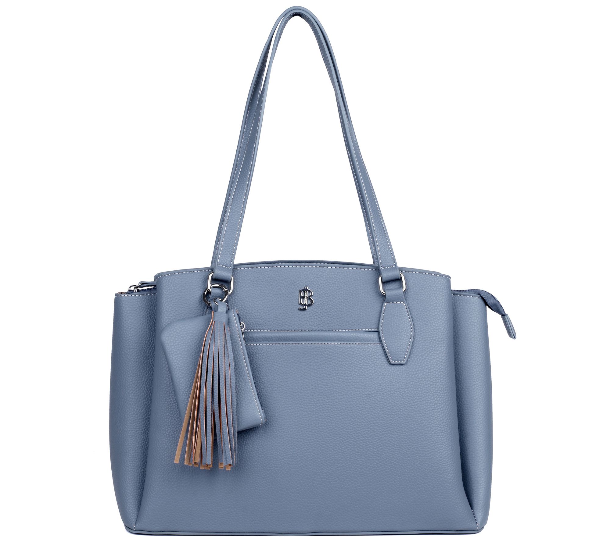 Julia Buxton Pebble Vegan Leather Triple Compartment Satchel