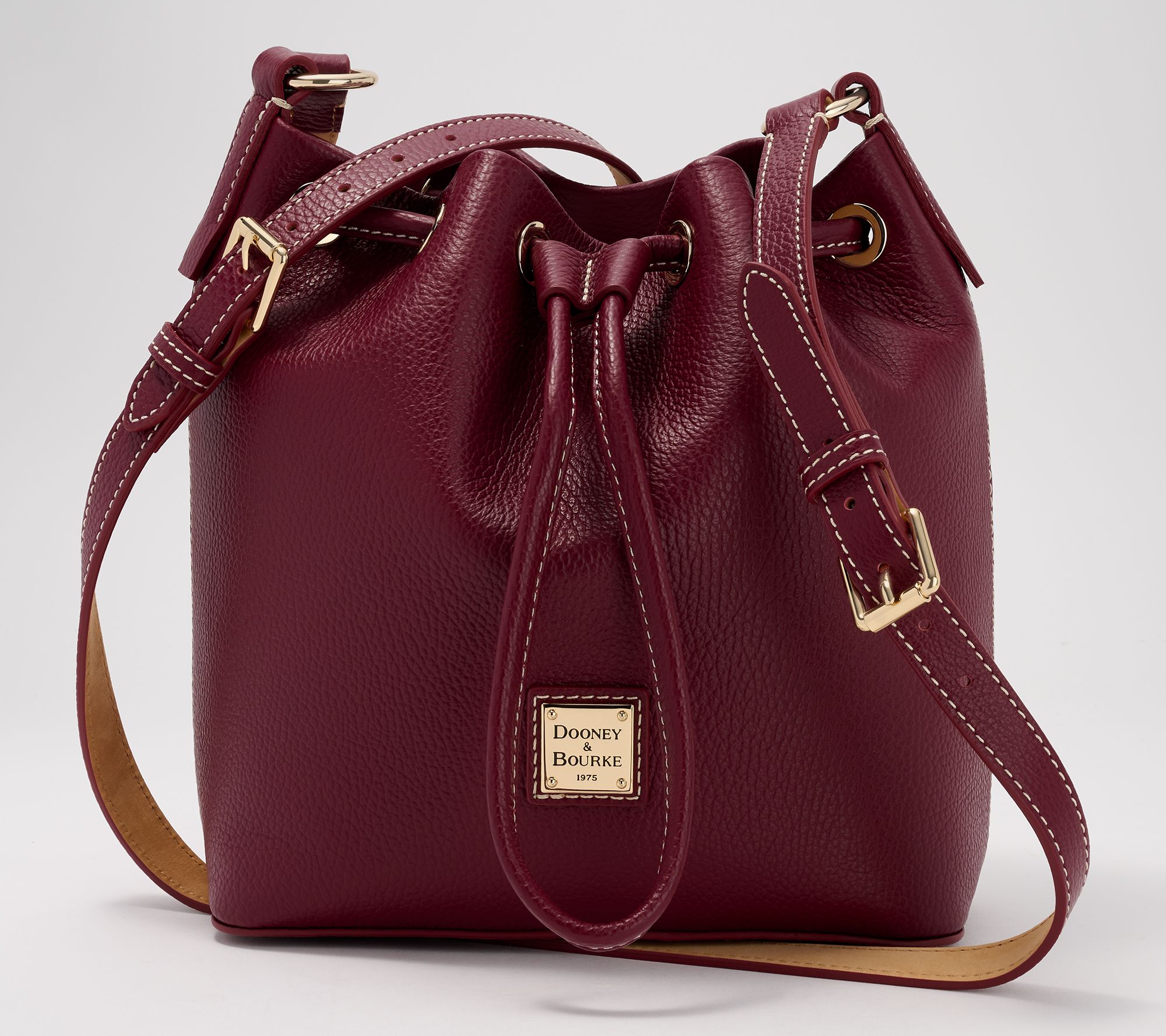 Dooney & Bourke Lucca Pebble Leather Crossbody Drawstring