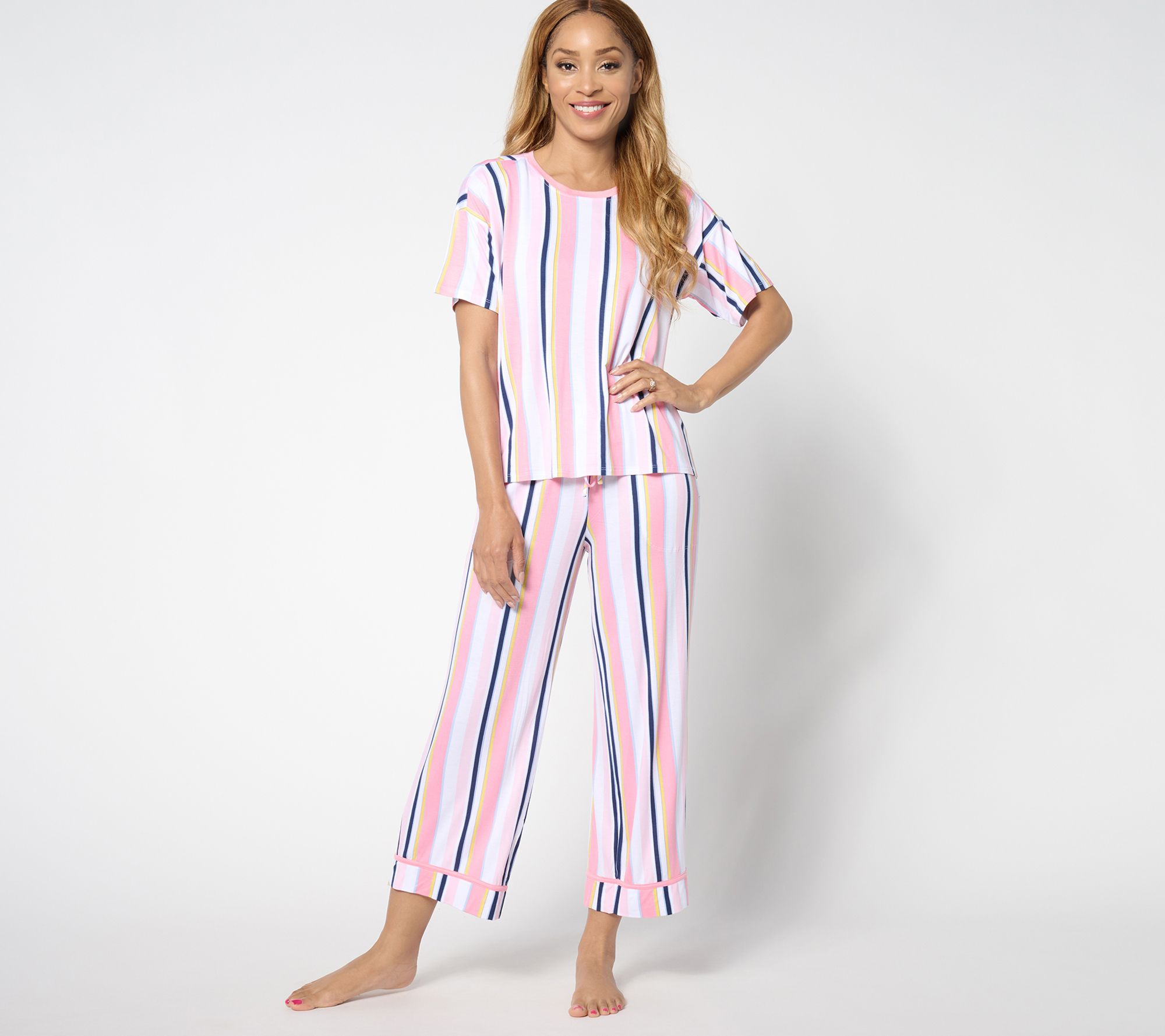 As Is Tommy Bahama Relax Cropped Pant Pajama Set