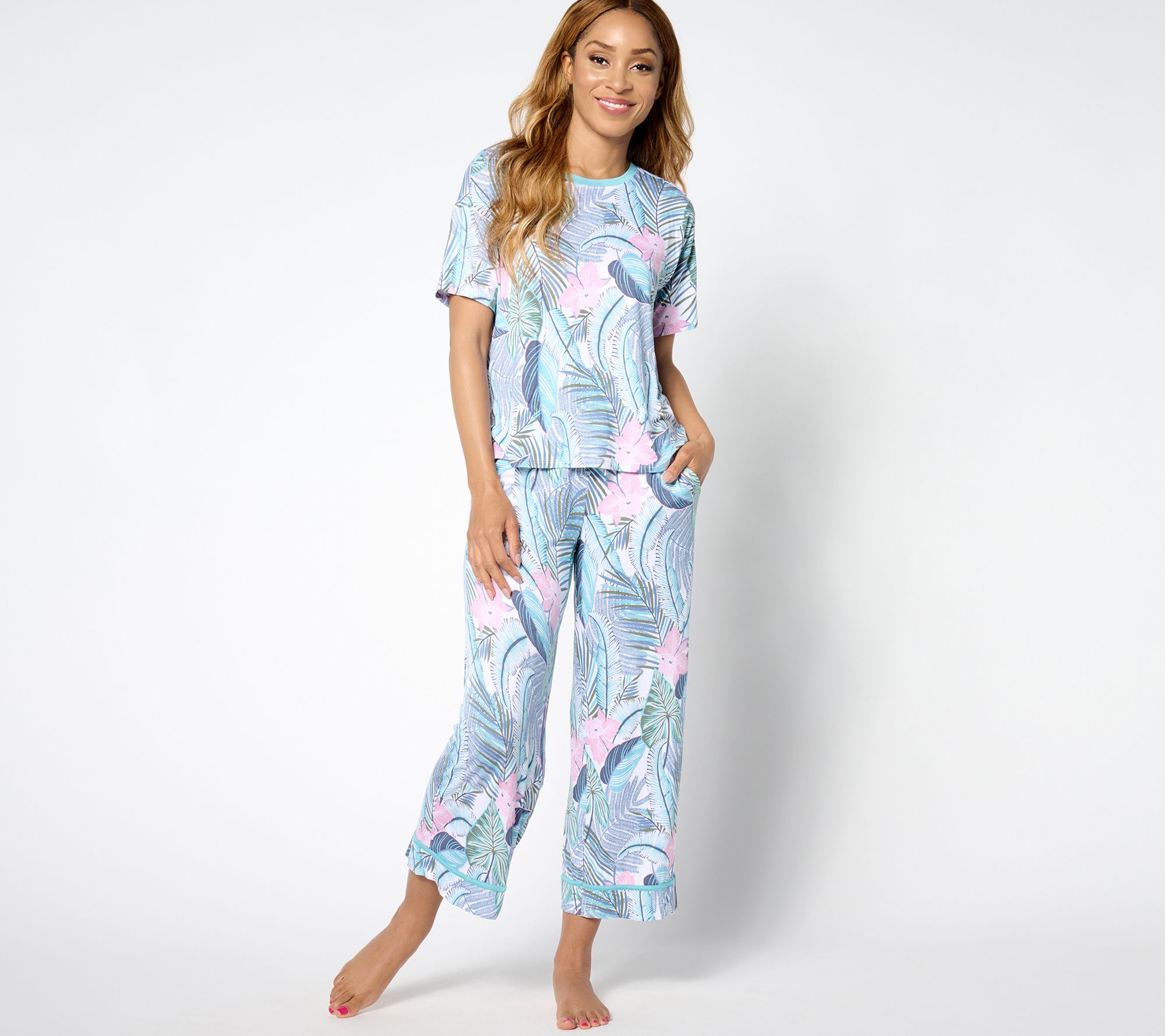 "As Is" Tommy Bahama Relax Cropped Pant Pajama Set