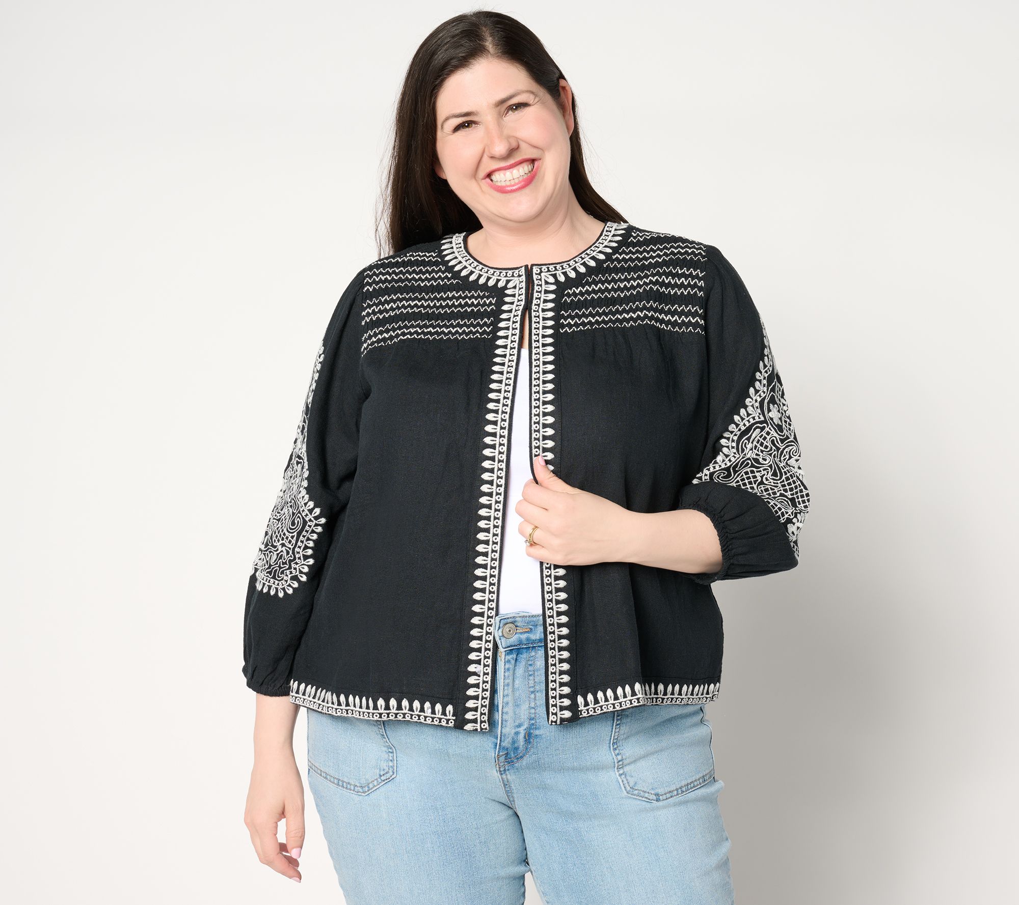 "As Is" BEAUTIFUL by Lawrence Zarian Embroidered Novelty Jacket