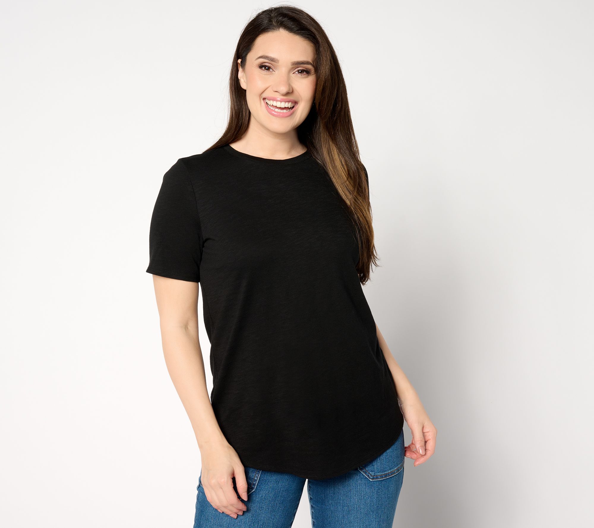 "As Is" Susan Graver Weekend Essentials Textured Cotton Top