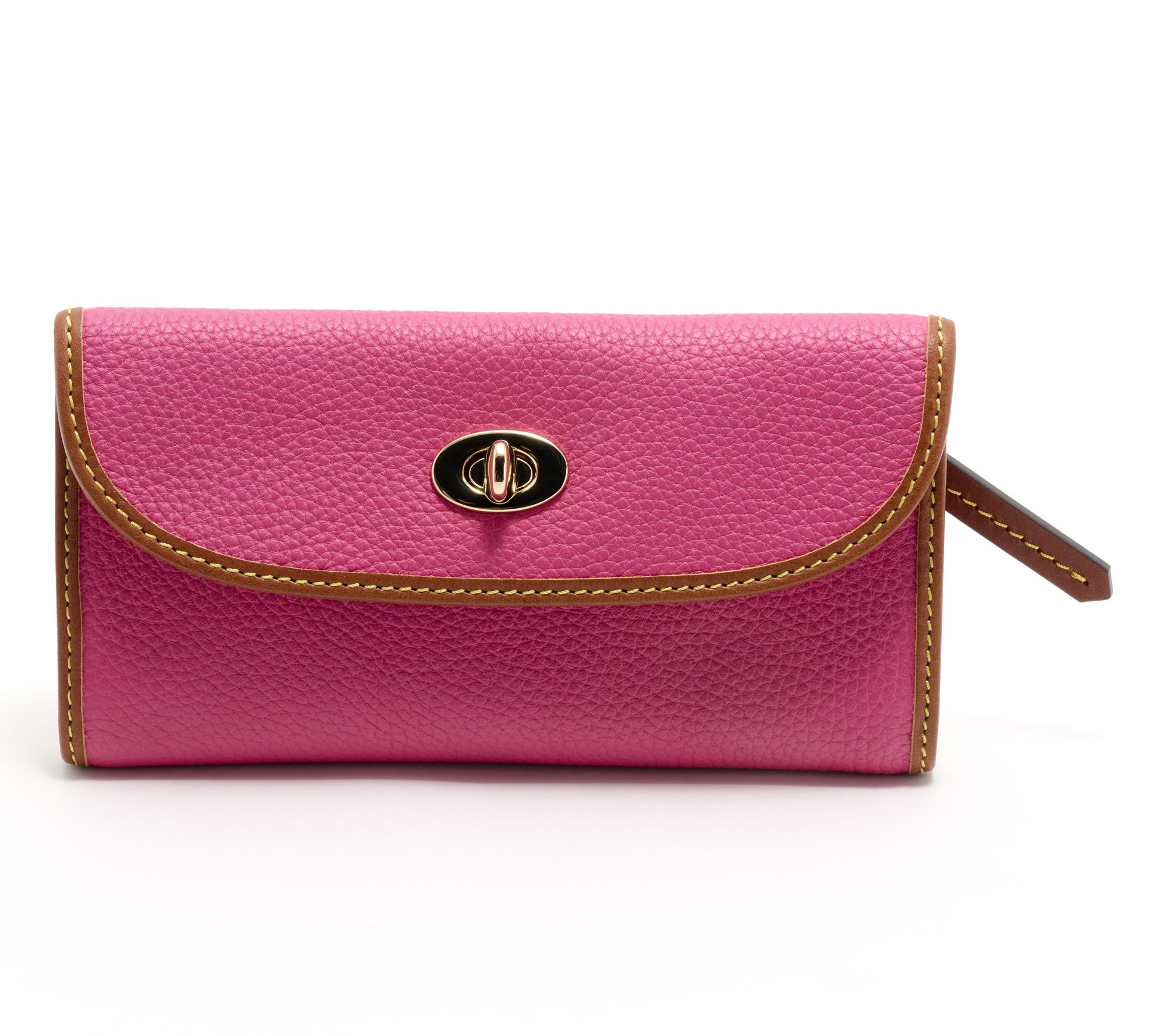 Dooney & Bourke Pebble Leather Continental Turnlock Wallet