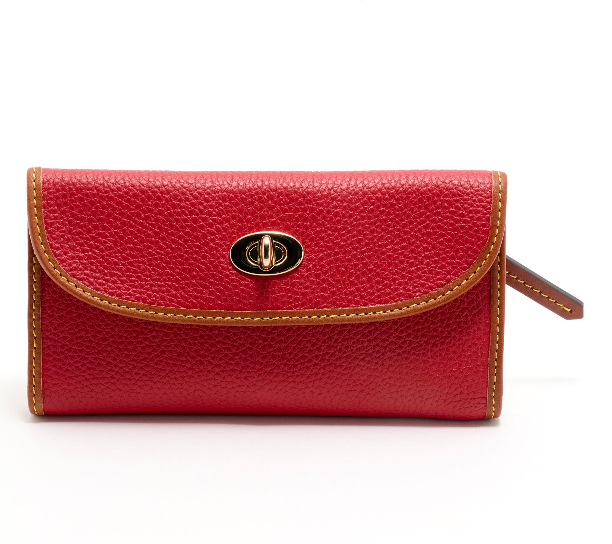 Dooney & Bourke Pebble Leather Continental Turnlock Wallet
