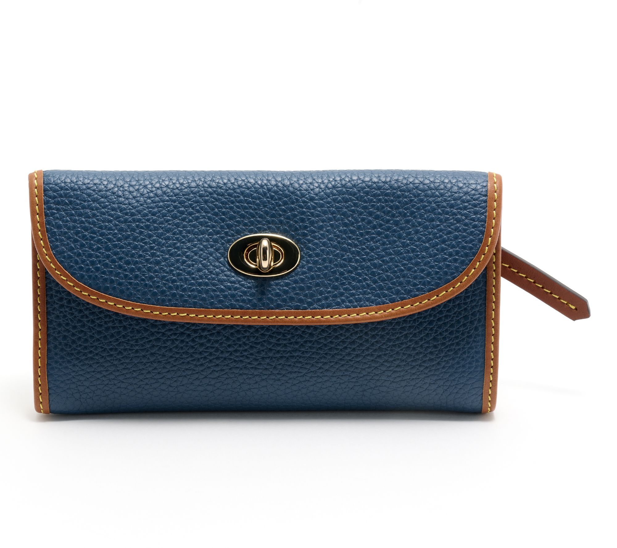Dooney & Bourke Pebble Leather Continental Turnlock Wallet