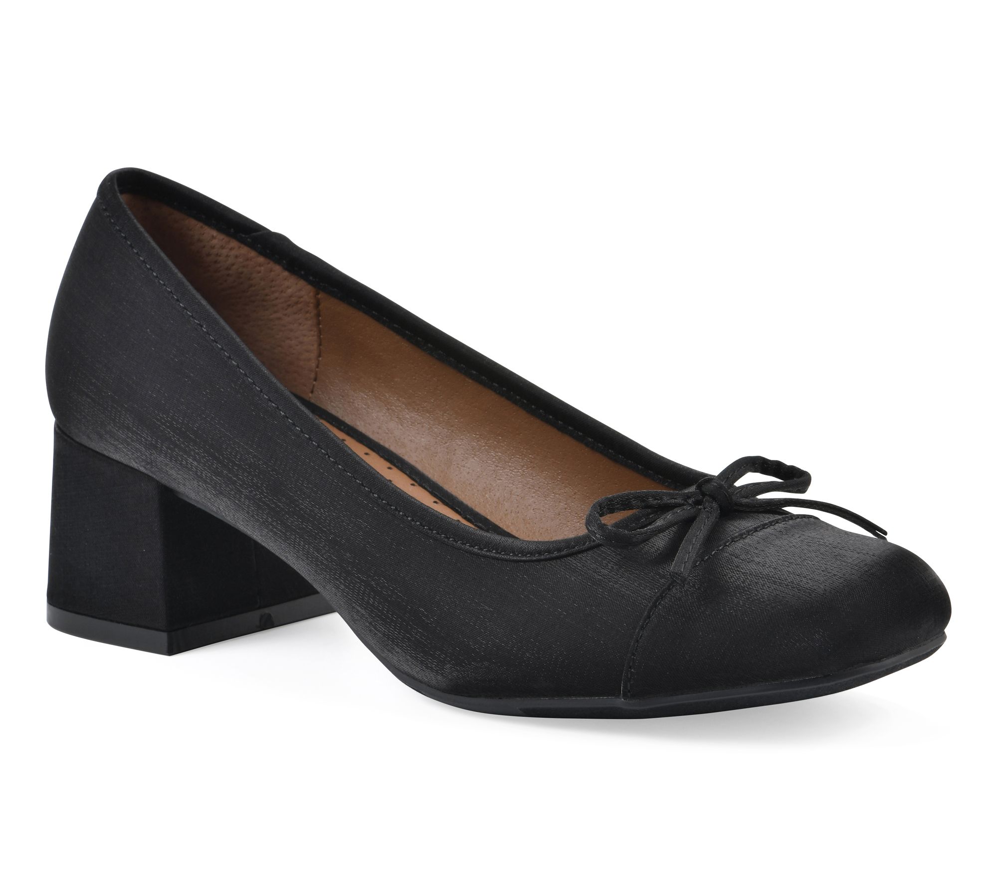White Mountain Bow Accent Block Heel - Lately