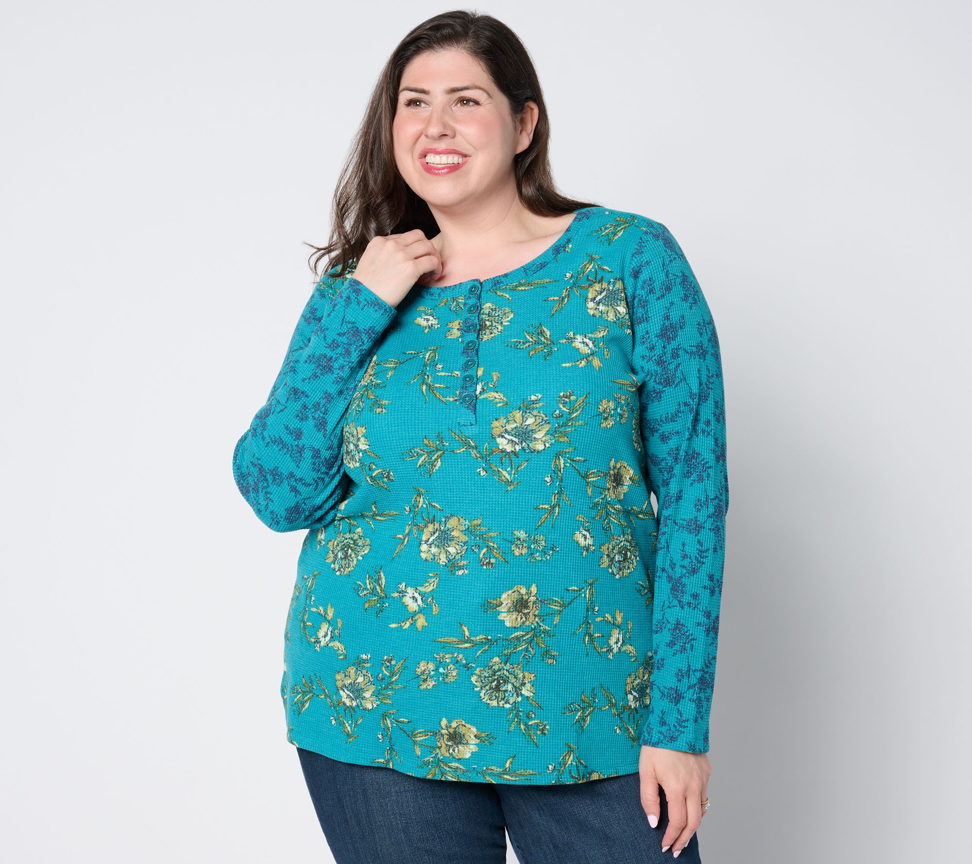 "As Is" Belle Boho by Kim Gravel Baby Waffle Twin Floral Henley