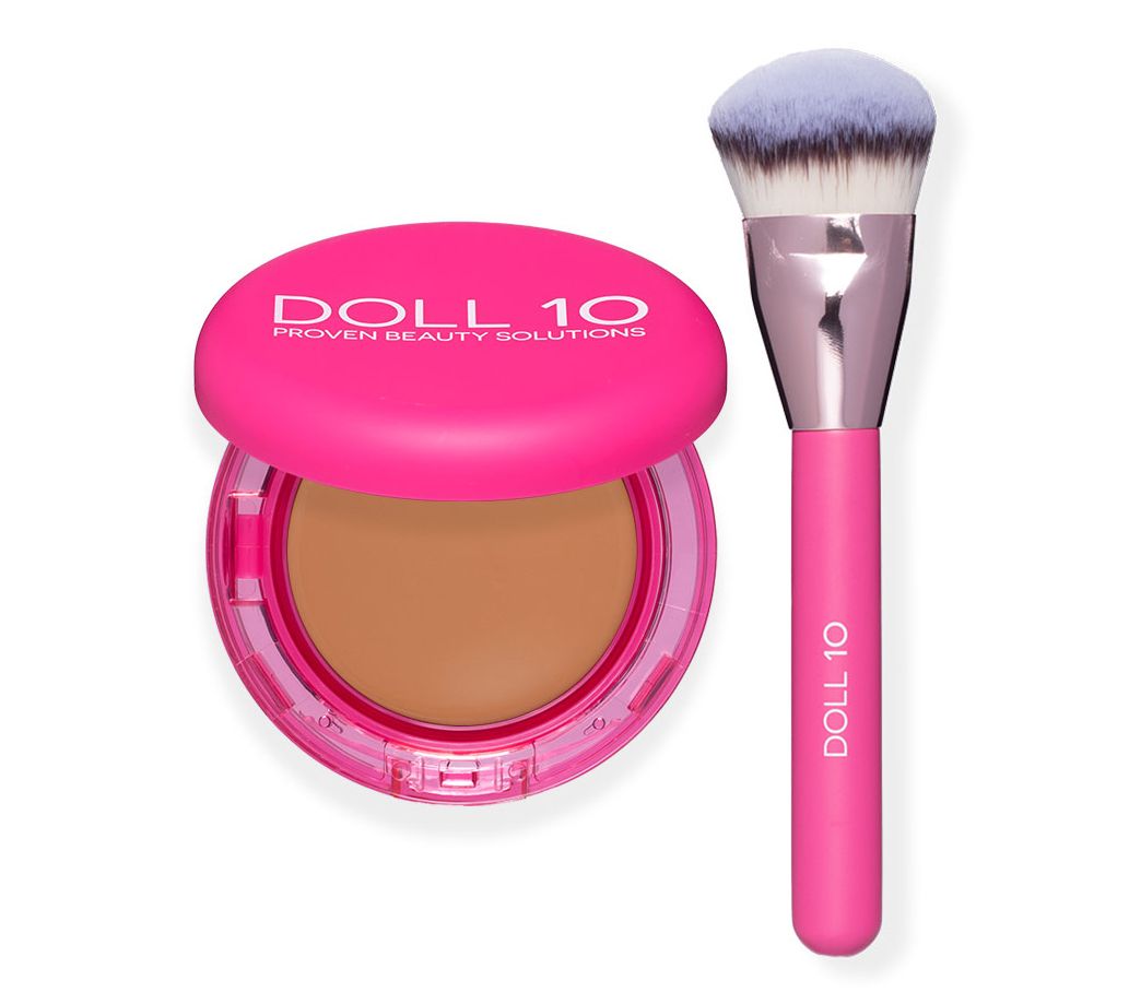 Doll 10 Peptide Bounce Balm Foundation with Brush