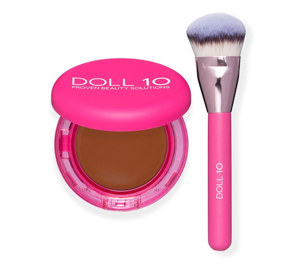 Doll 10 Peptide Bounce Balm Foundation with Brush