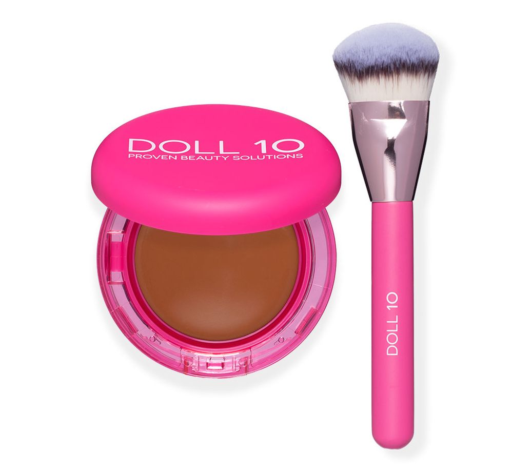 Doll 10 Peptide Bounce Balm Foundation with Brush
