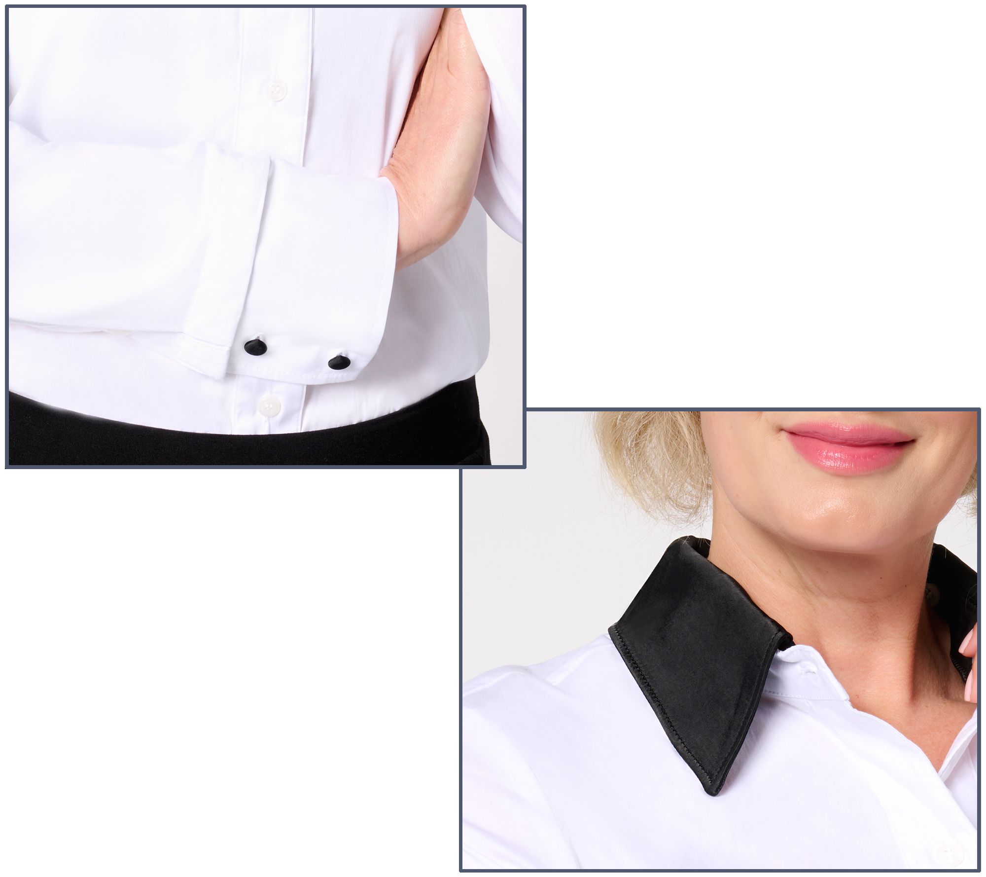 "As Is" by Stacy London Addable Satin Collar & Cuffs