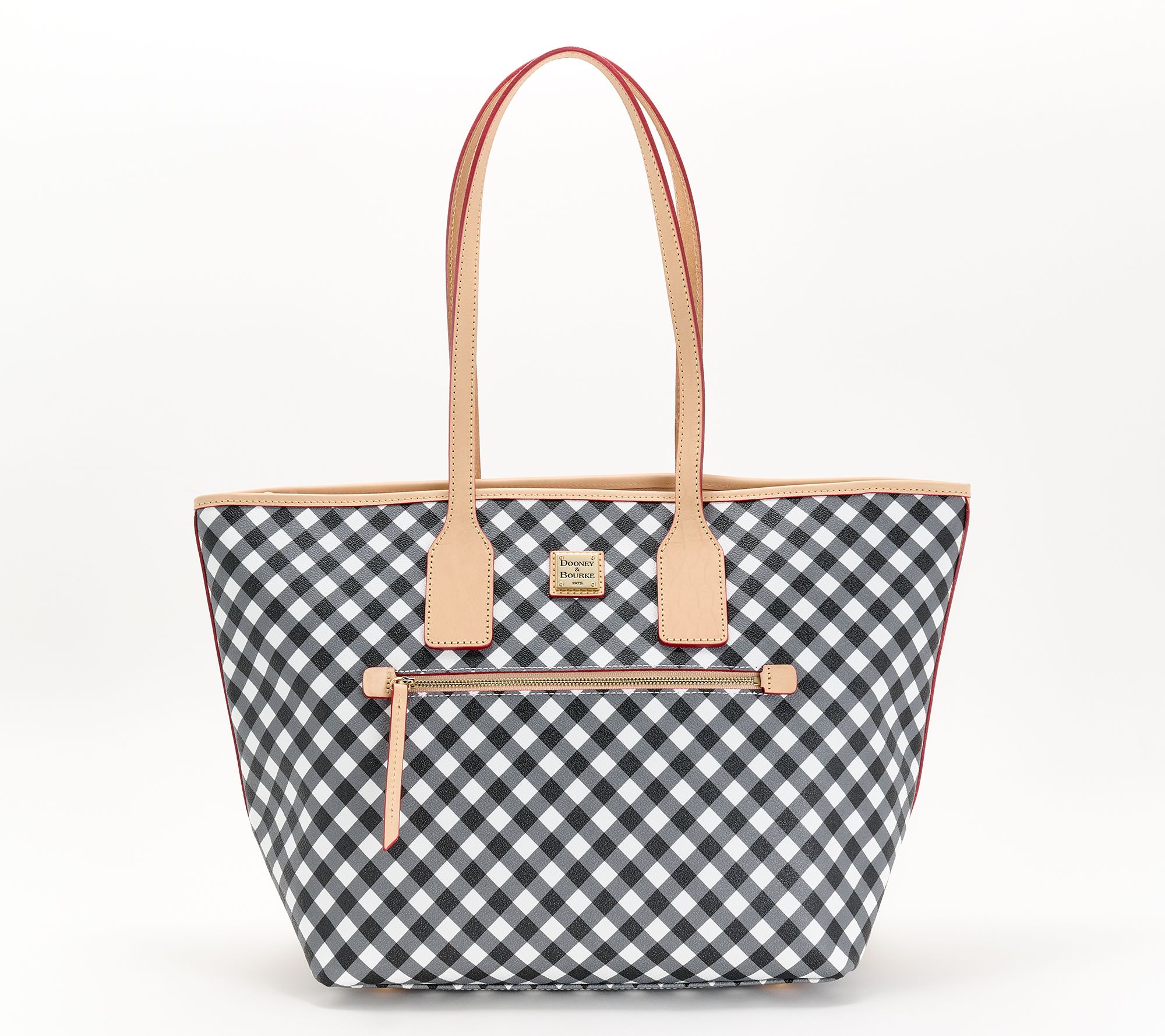 Dooney & Bourke Coated Cotton Gingham Large Tote