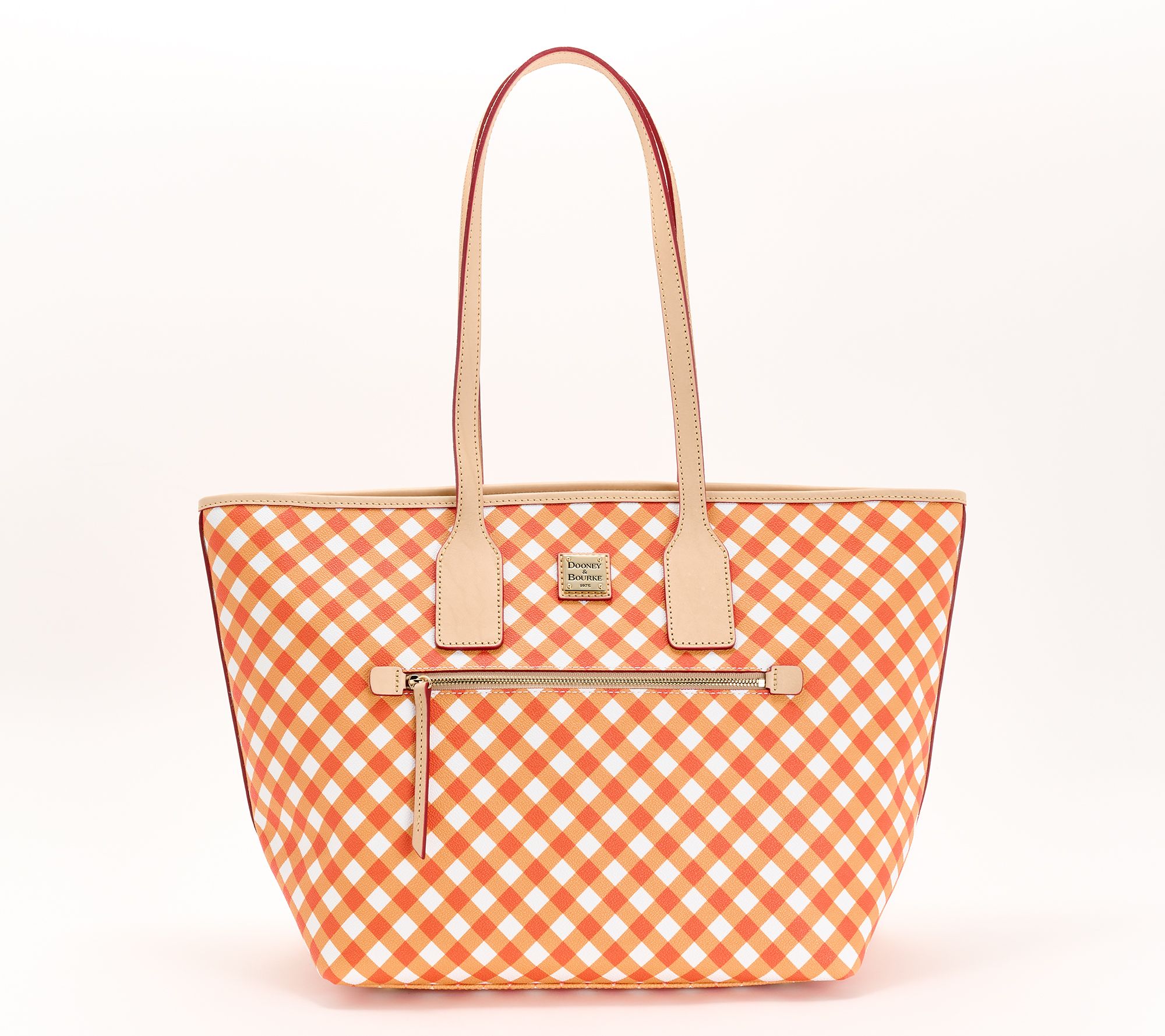 Dooney & Bourke Coated Cotton Gingham Large Tote