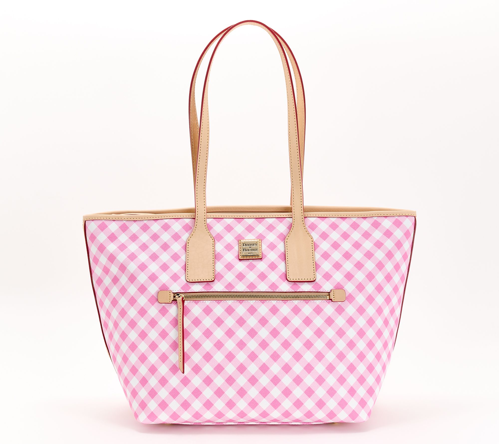Dooney & Bourke Coated Cotton Gingham Large Tote