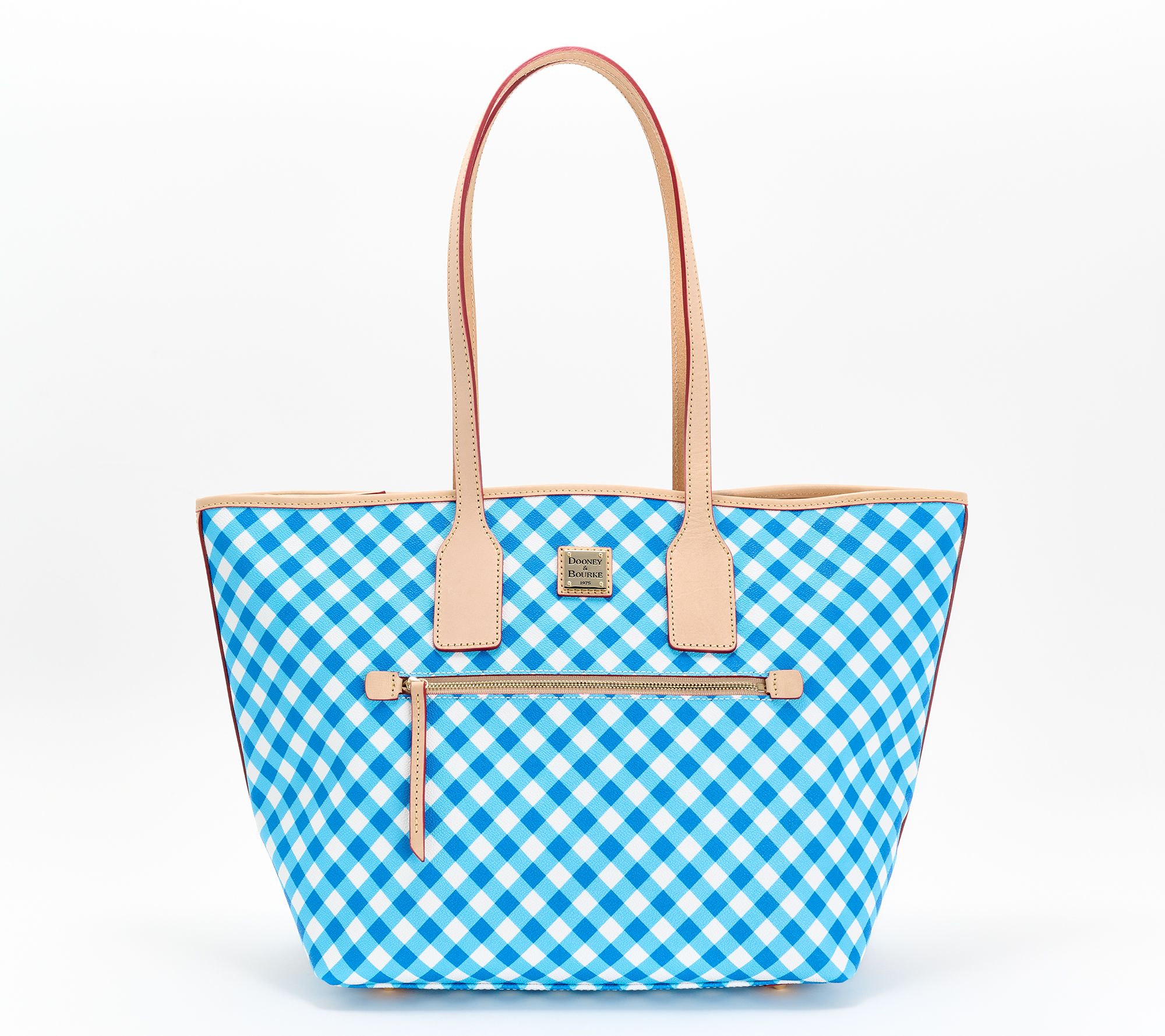Dooney & Bourke Coated Cotton Gingham Large Tote