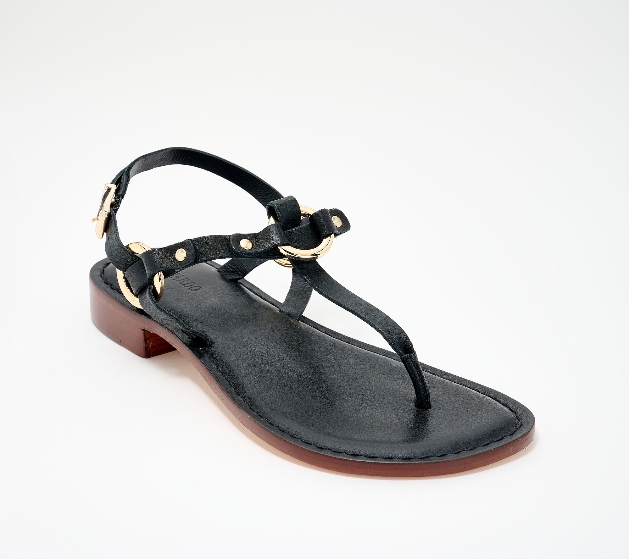 Bernardo Leather Ankle Strap Sandals - Tuni