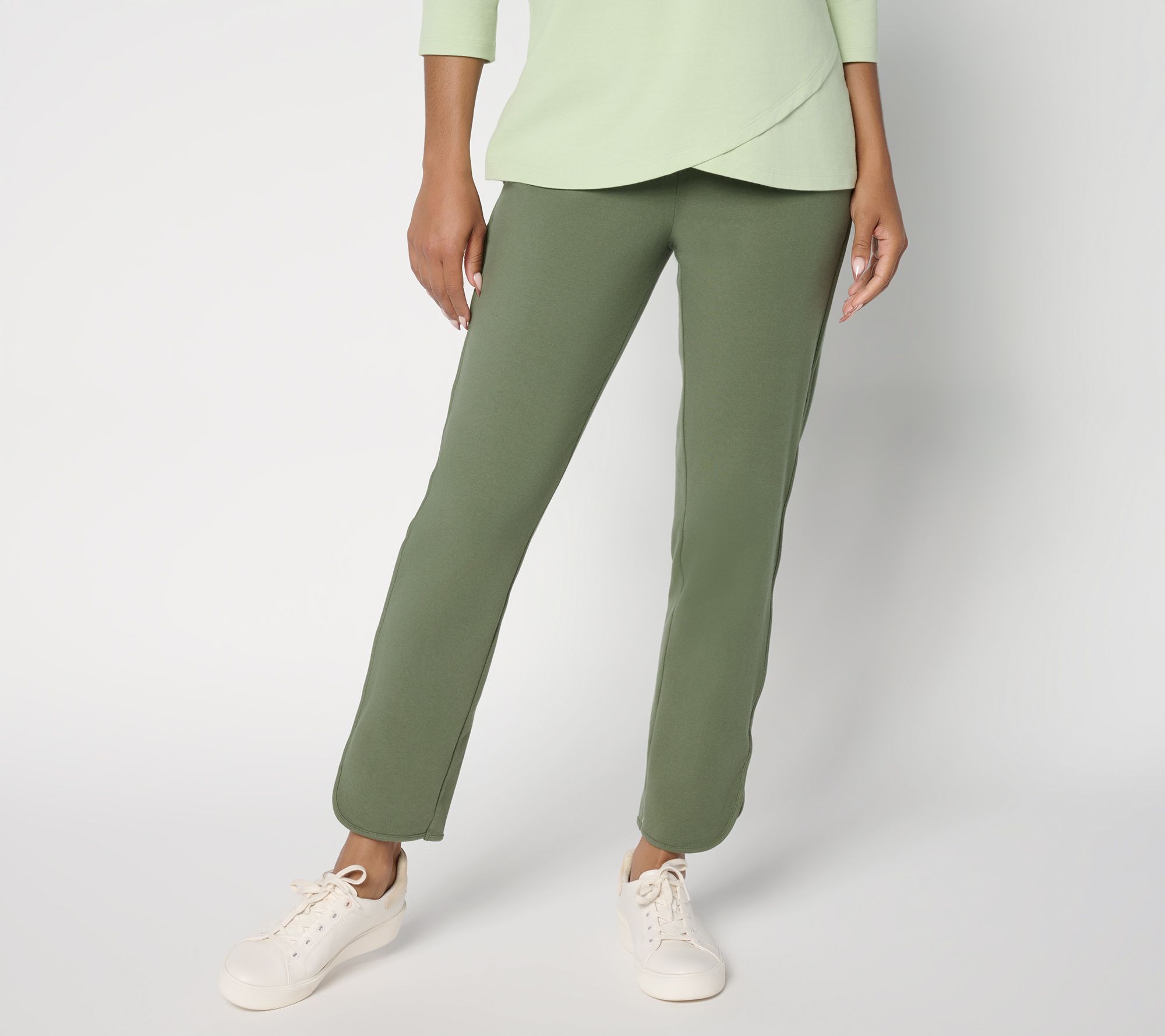 Denim & Co. Active Regular Duo Stretch Straight Leg Ankle Pant