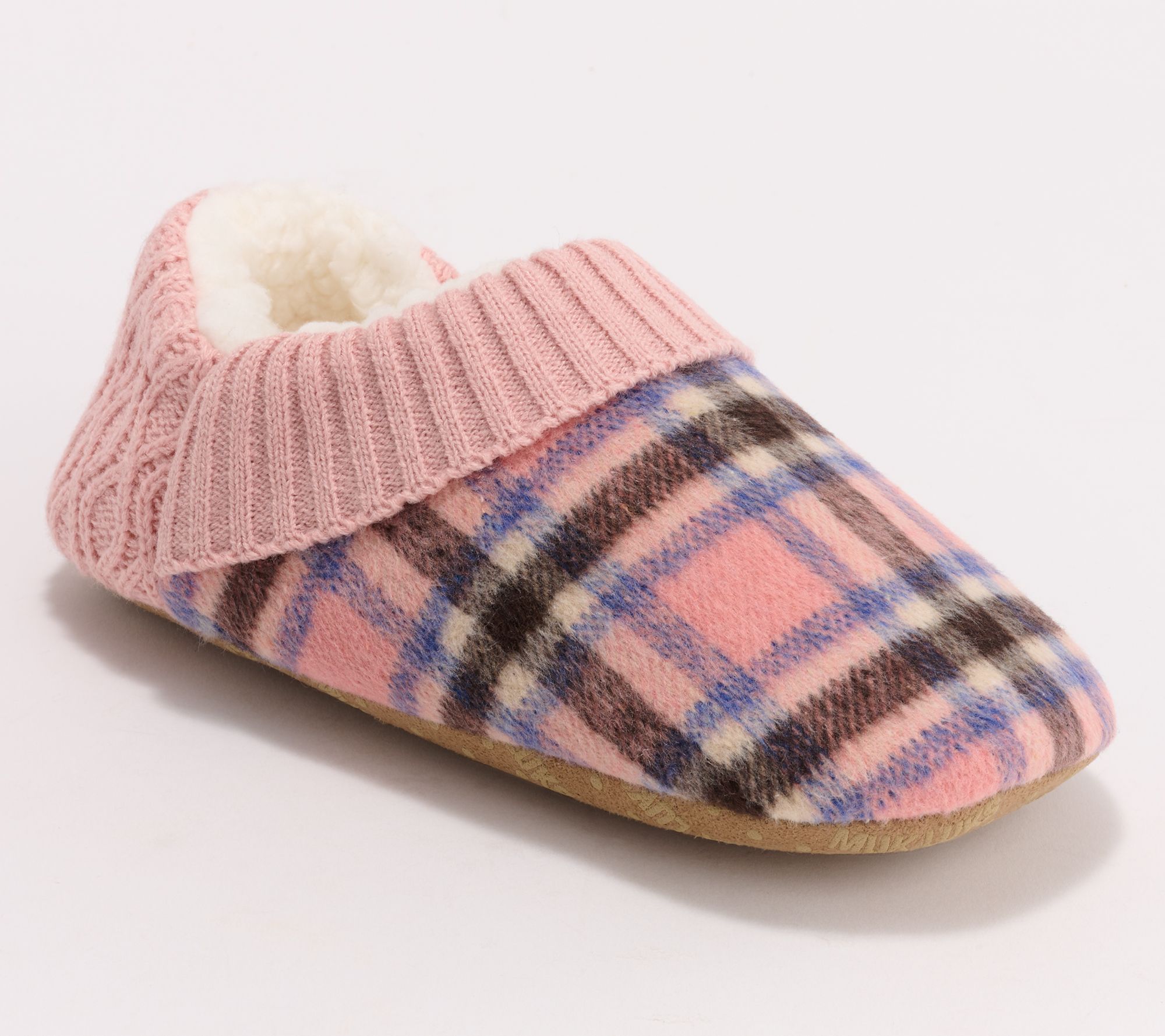 "As Is" MUK LUKS Step-In Soft Sole Flannel Slipper