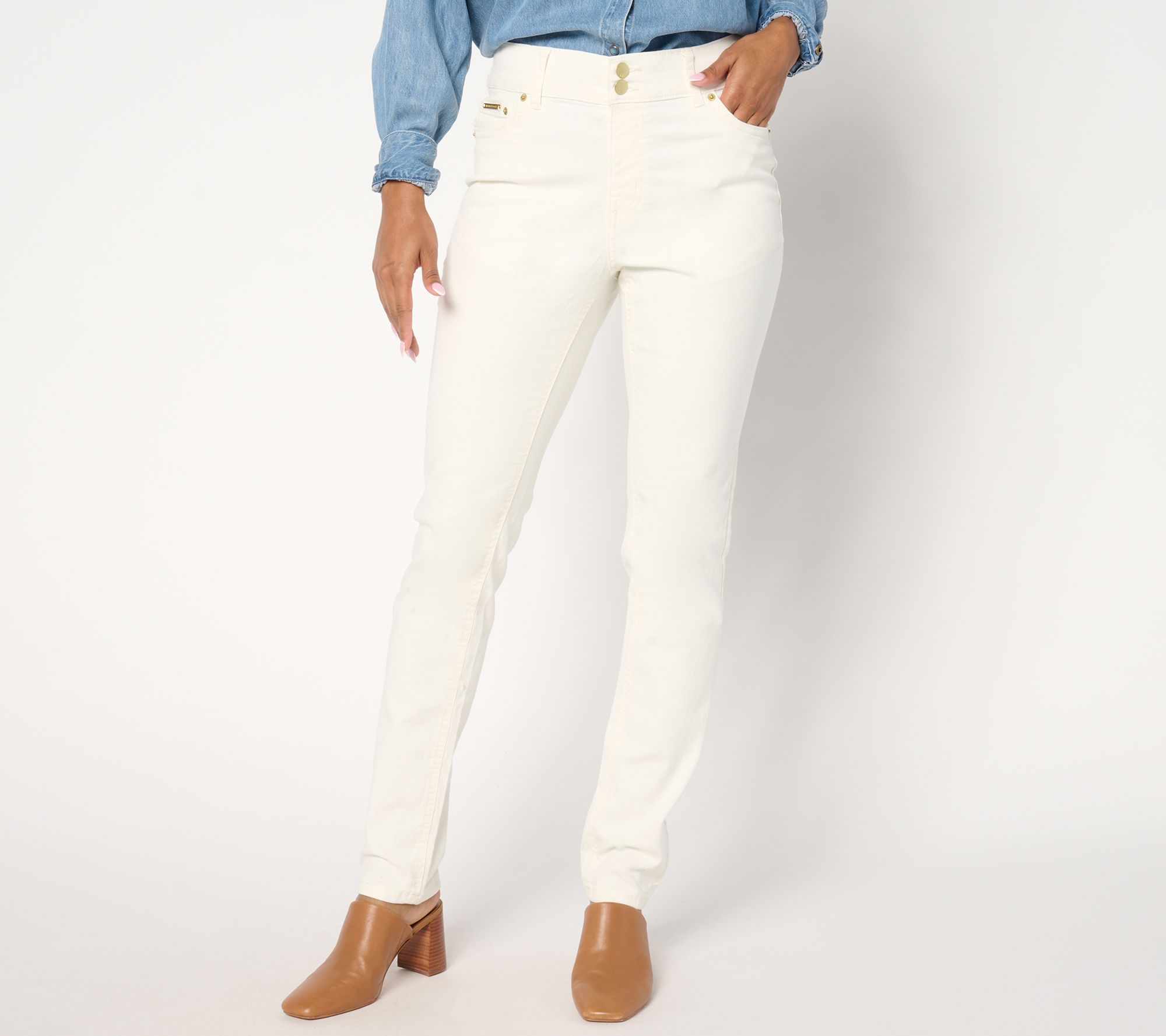 "As Is" Denim & Co. Heritage Petite Classic Denim Jean