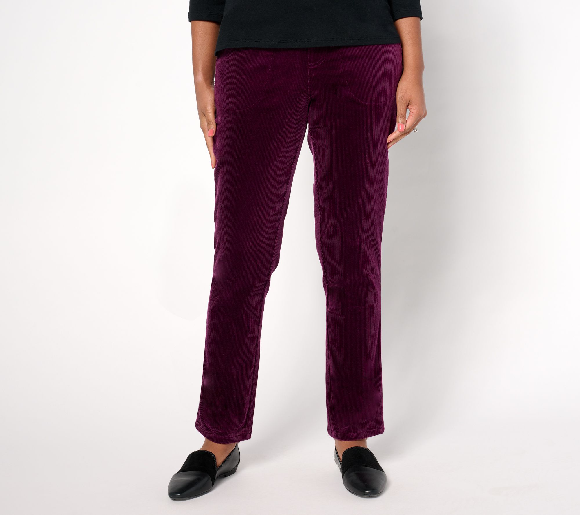 "As Is" Denim & Co. Archives Tall Smooth Waist Corduroy Pant