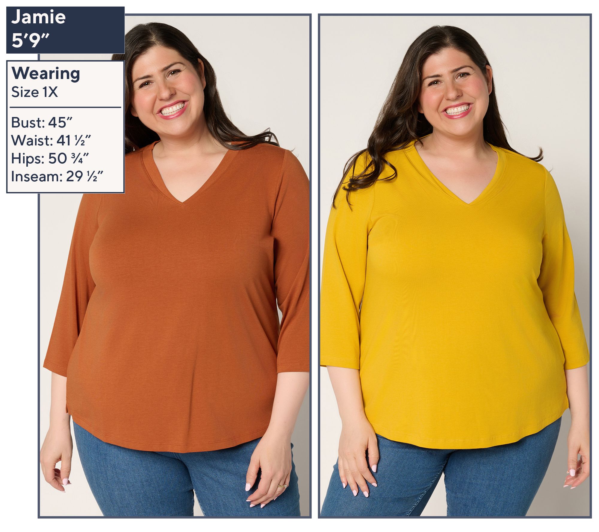 Denim & Co. Essentials 2-Pack Favorite Jersey V-Neck Tops