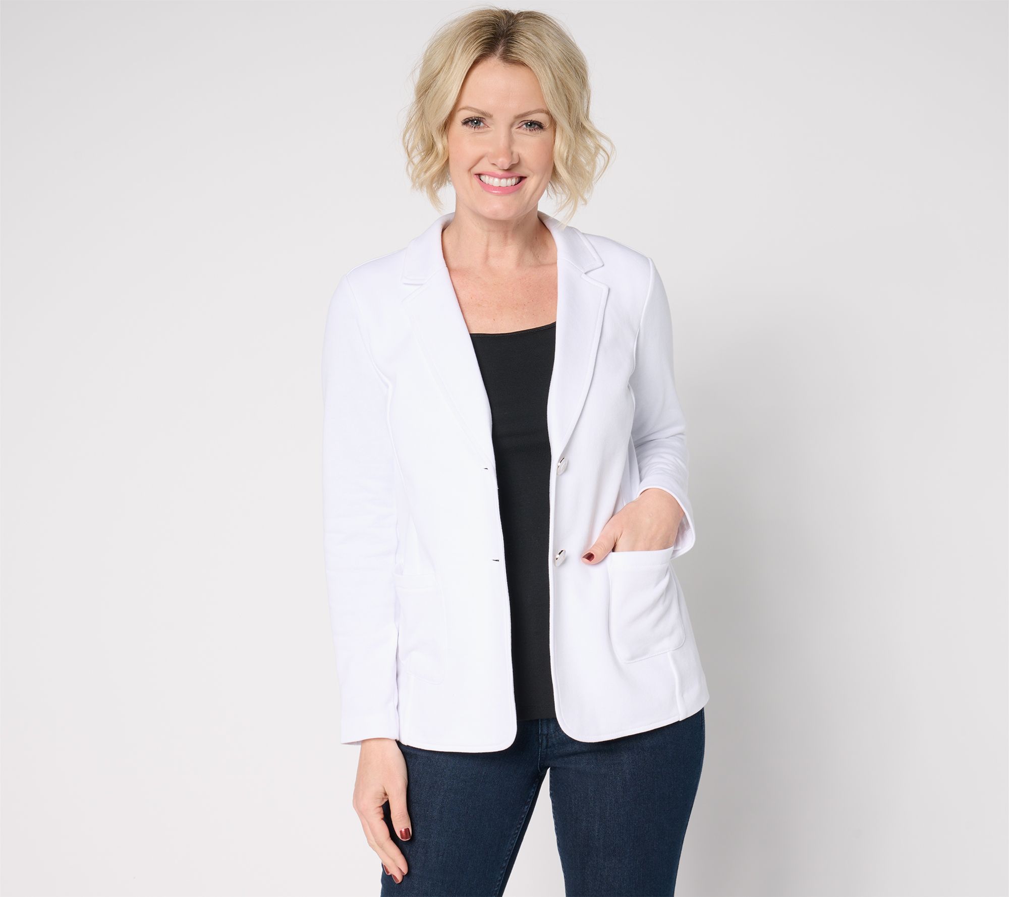 "As Is" Susan Graver Regular Marina Knit Blazer