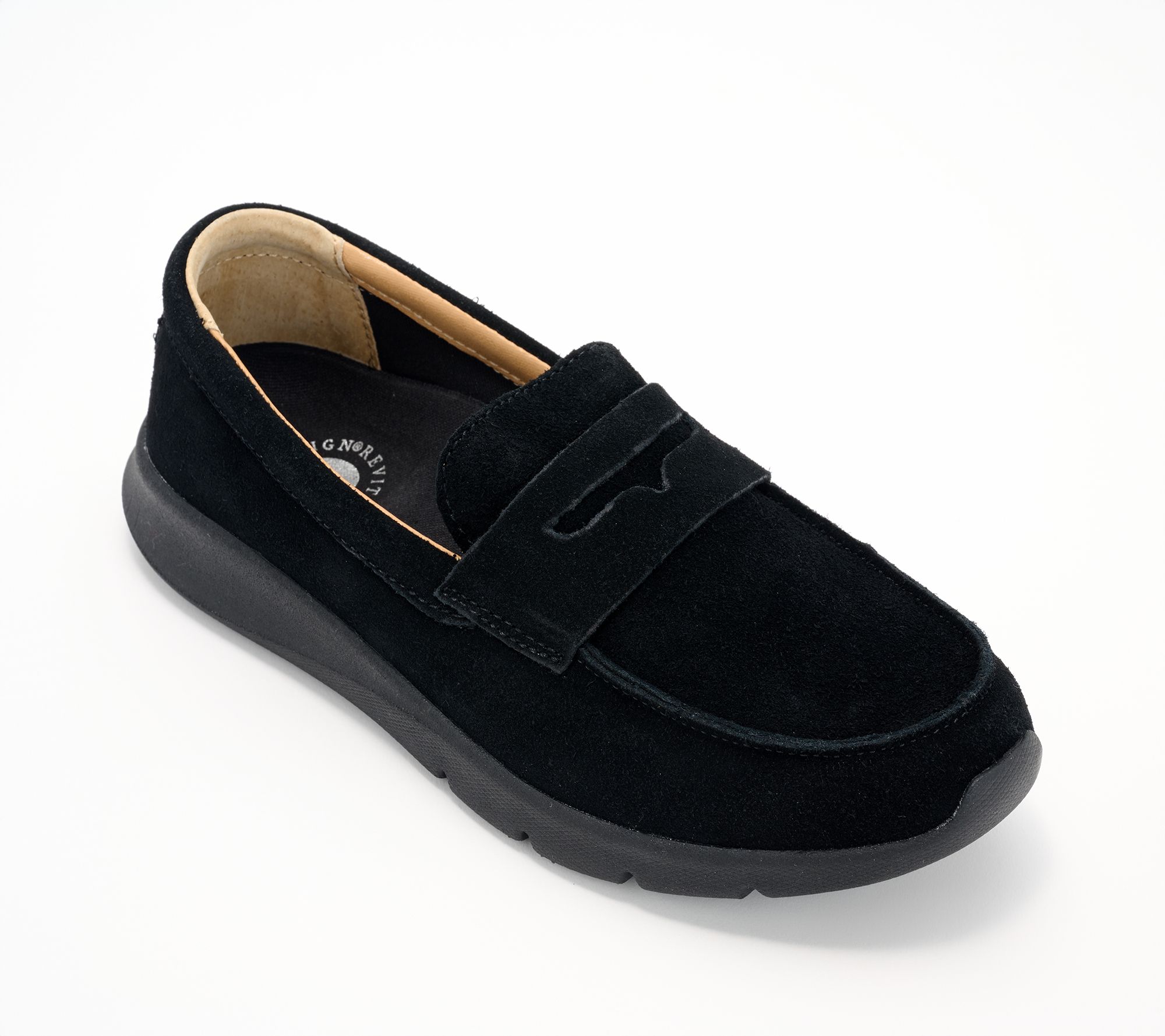 Revitalign Orthotic Suede Slip-Ons - Panorama