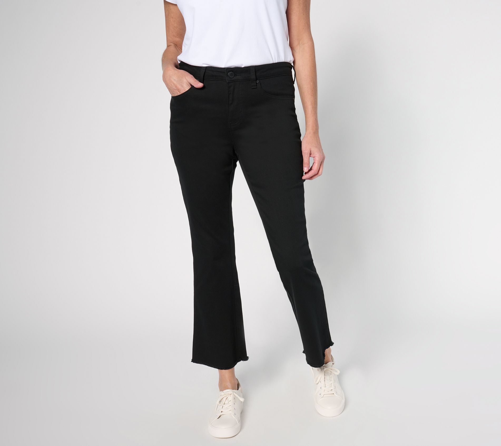 "As Is" Belle by Kim Gravel Tall TripleLuxe Twill Ankle Flare Jean