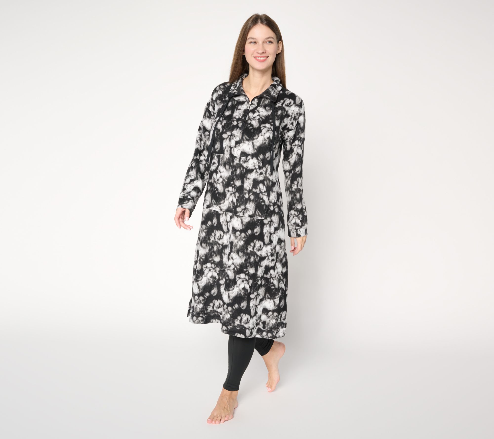 Stan Herman Champagne Fleece Zip Neck Lounger