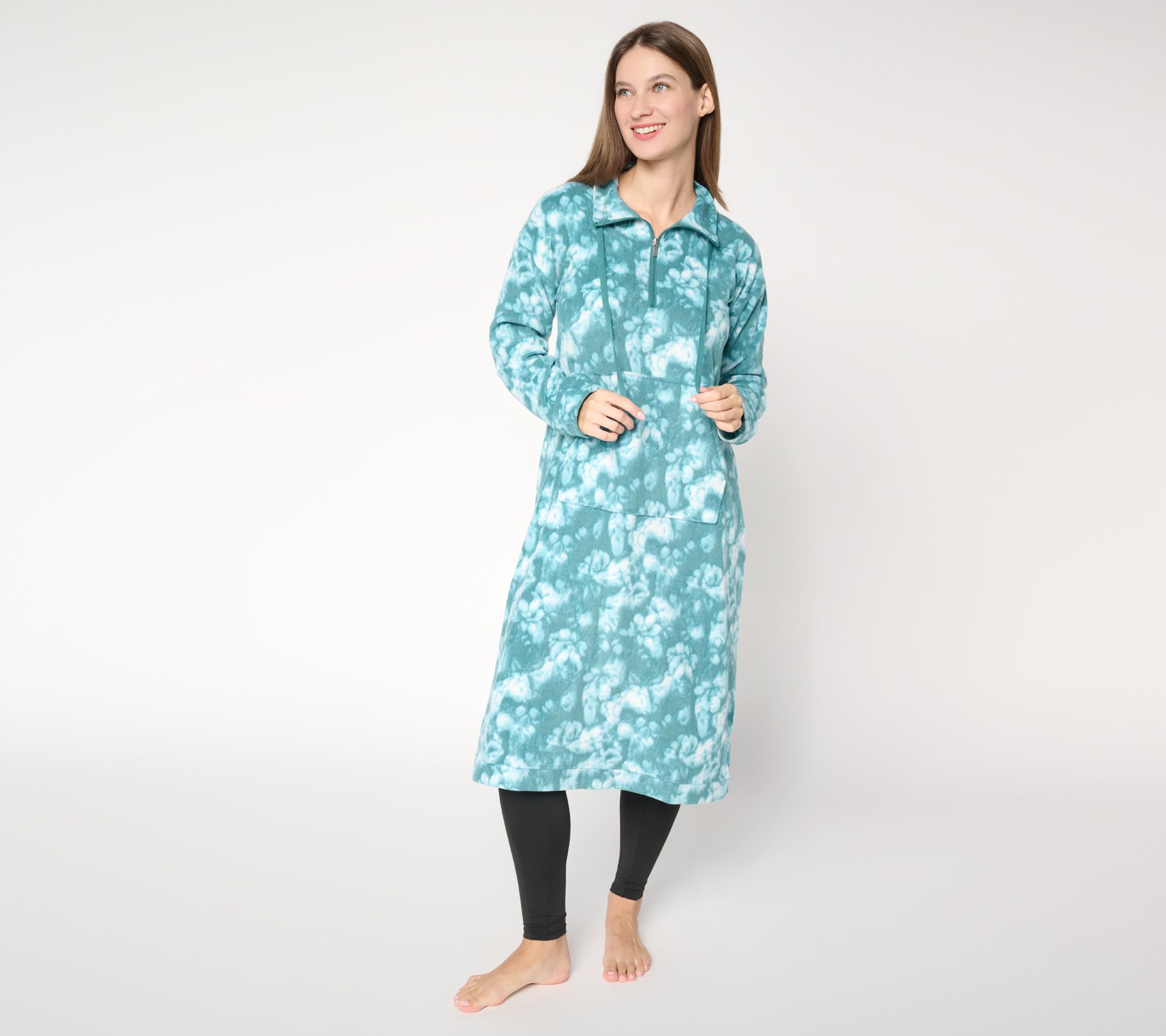 Stan Herman Champagne Fleece Zip Neck Lounger