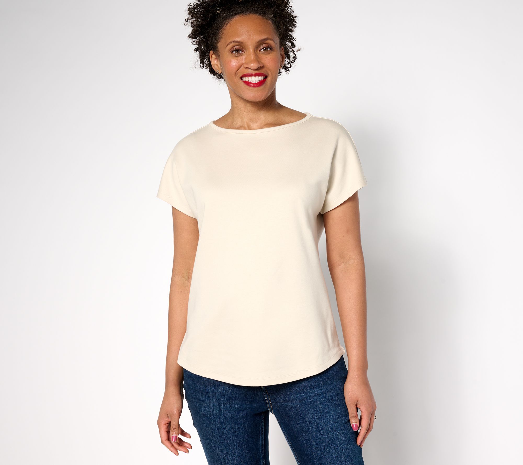 "As Is" Martha Stewart Signature Essentials Tee Dolman Sleeve