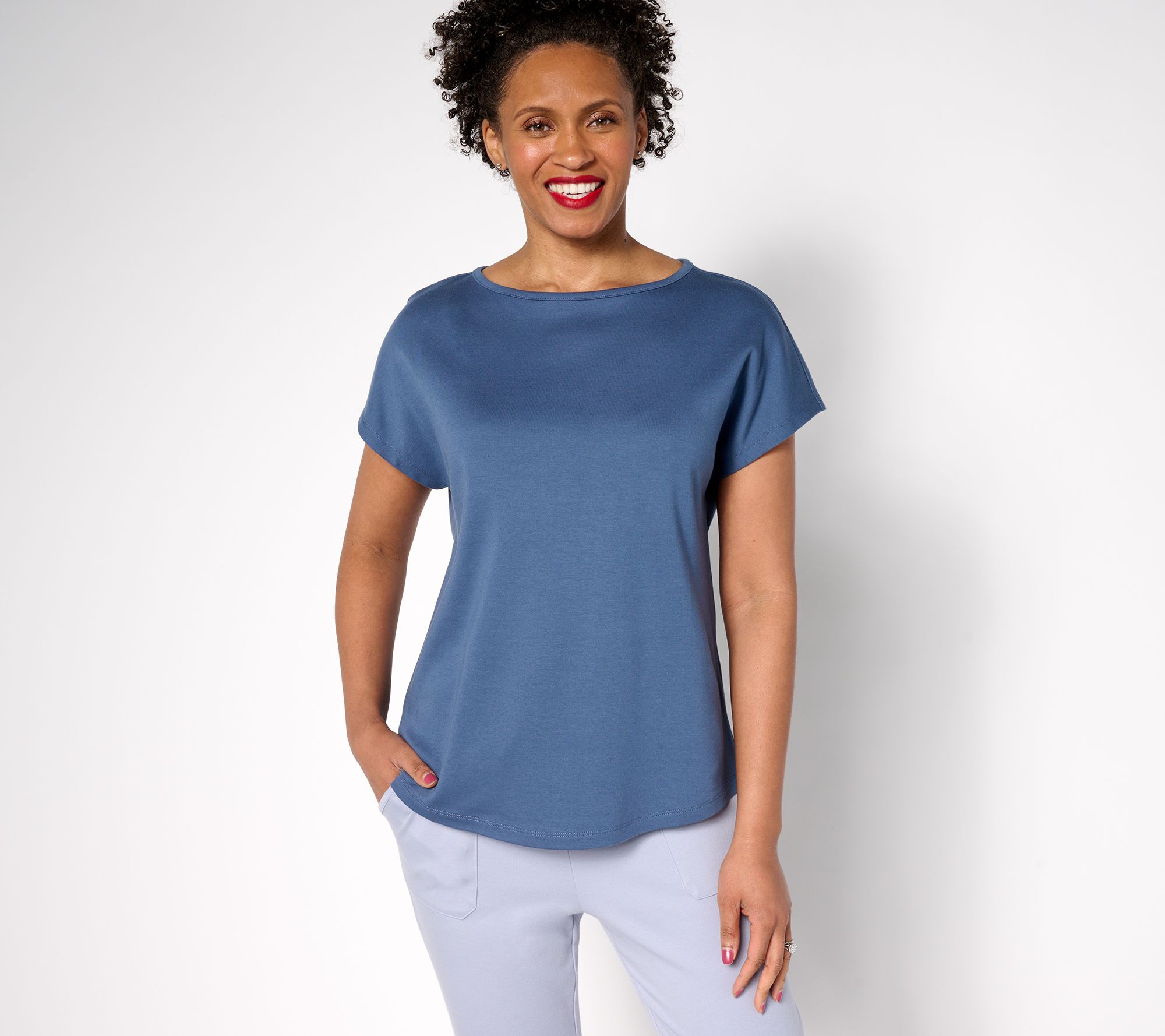 "As Is" Martha Stewart Signature Essentials Tee Dolman Sleeve