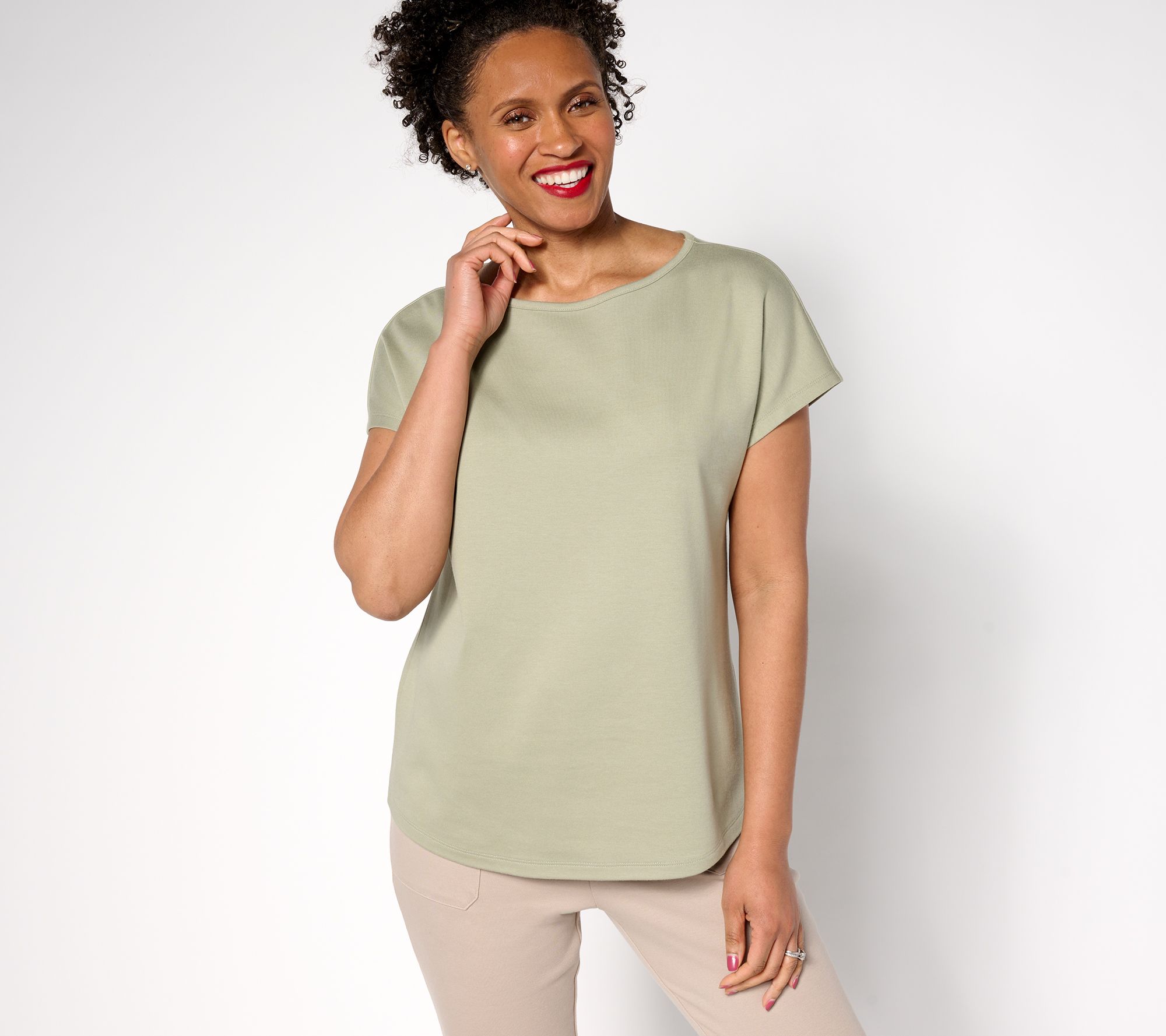 "As Is" Martha Stewart Signature Essentials Tee Dolman Sleeve