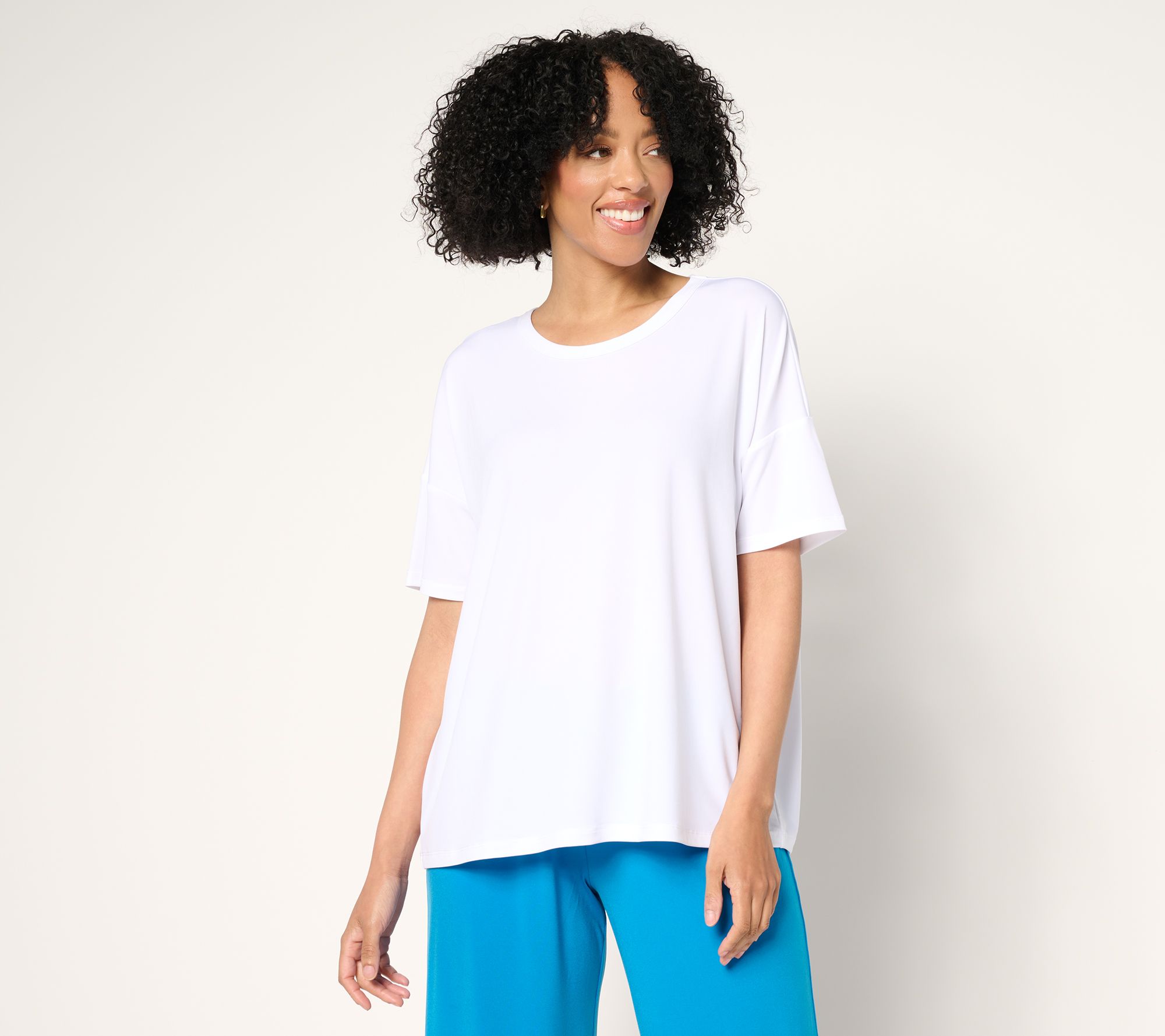"As Is" Susan Graver Modern Essentials Liquid Knit Dolman Top