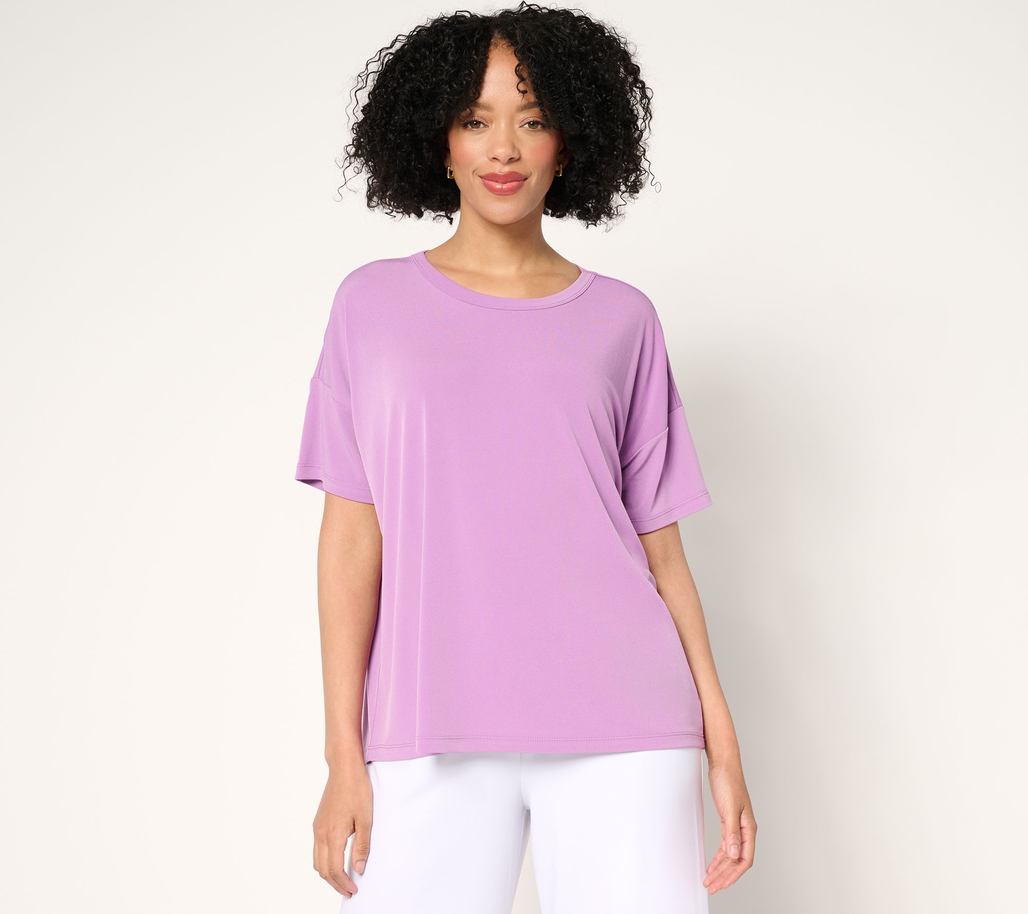 "As Is" Susan Graver Modern Essentials Liquid Knit Dolman Top