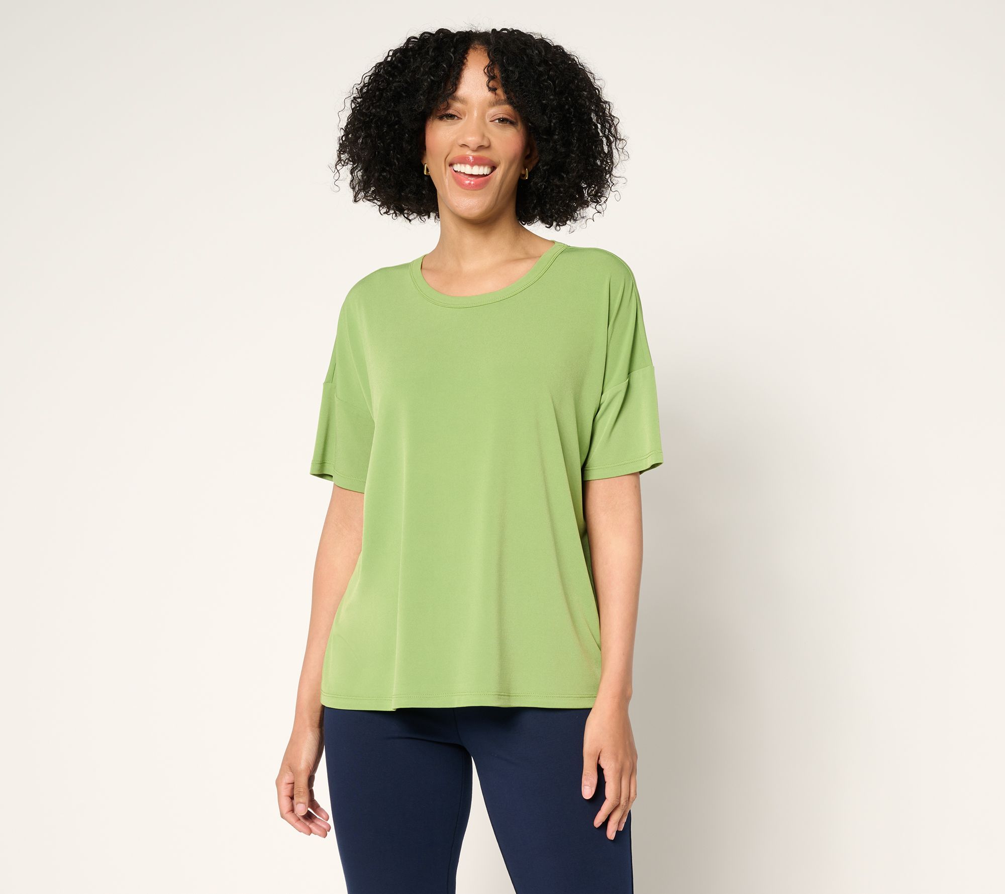 "As Is" Susan Graver Modern Essentials Liquid Knit Dolman Top