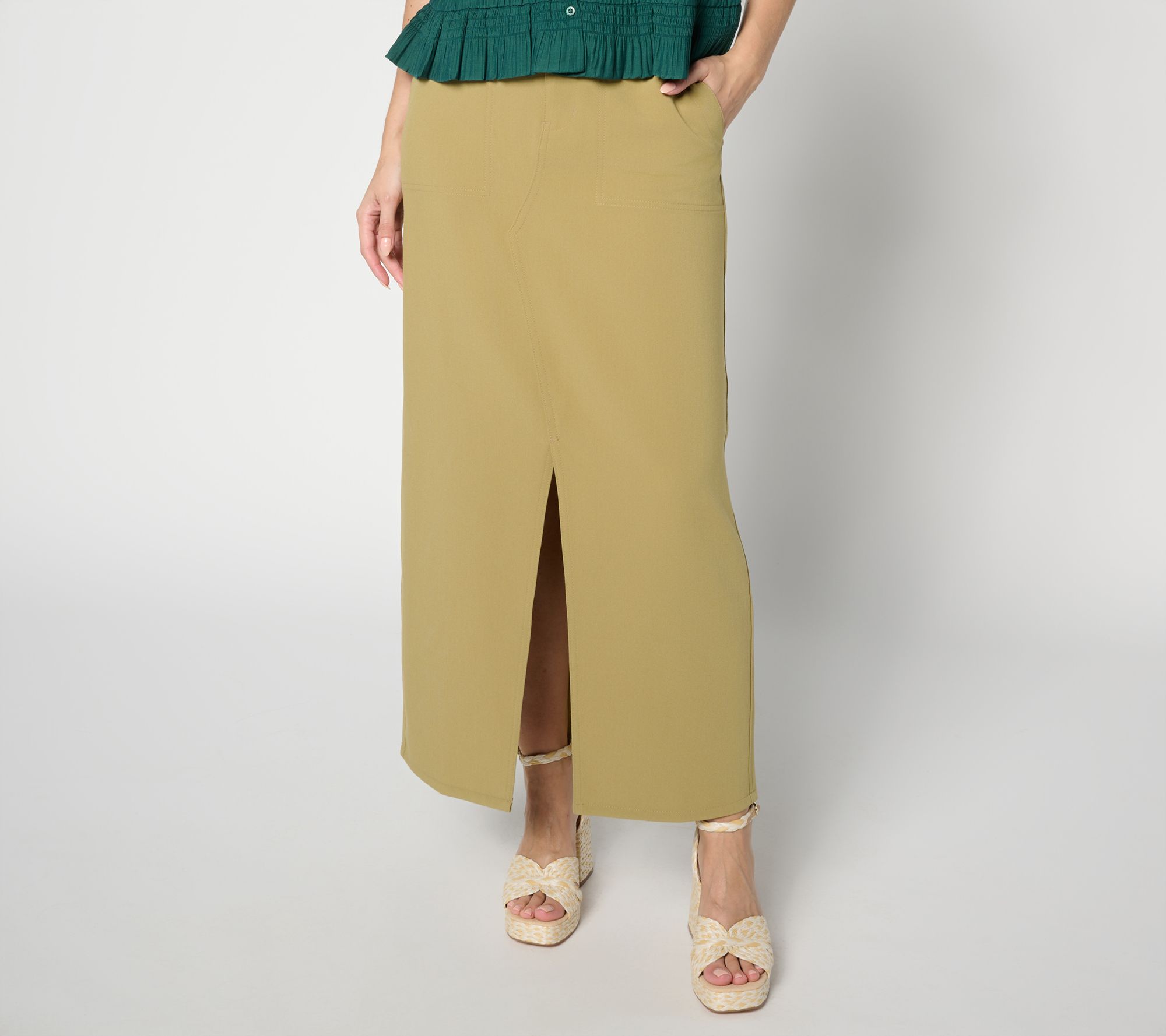 "As Is" Me by Jennie Garth Regular Mesa Utility Maxi Skirt