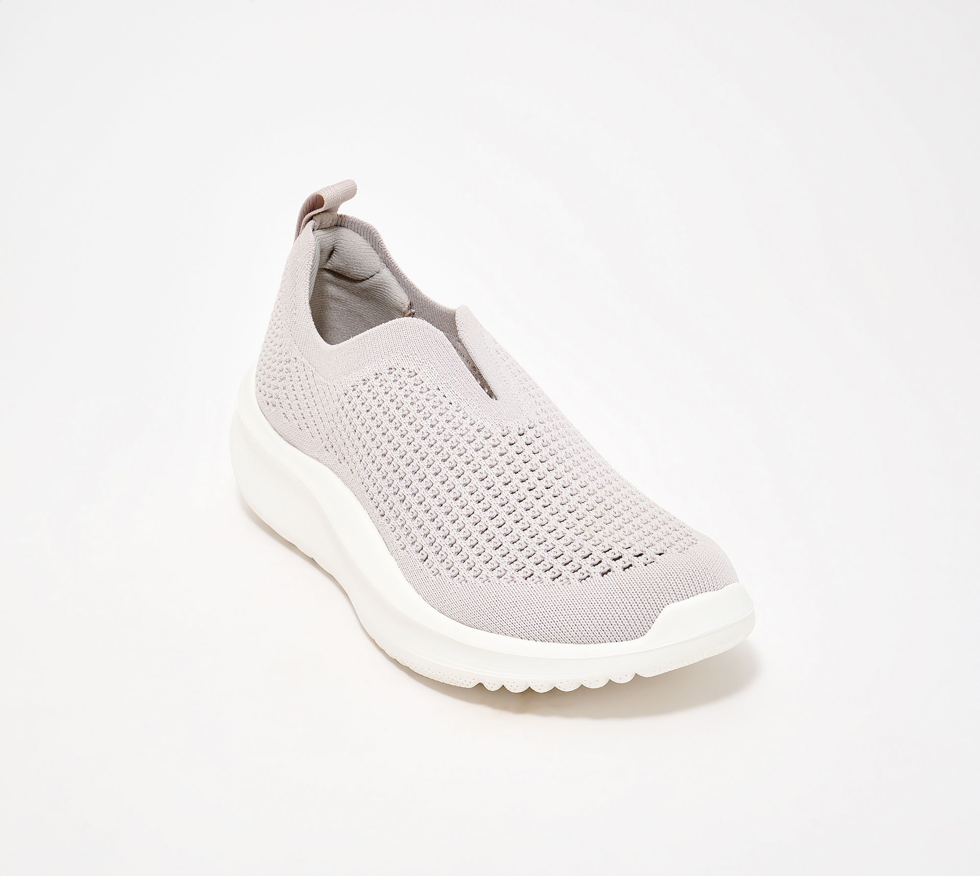 Clarks Cloudsteppers Perforated Slip-Ons -Solevana Knit