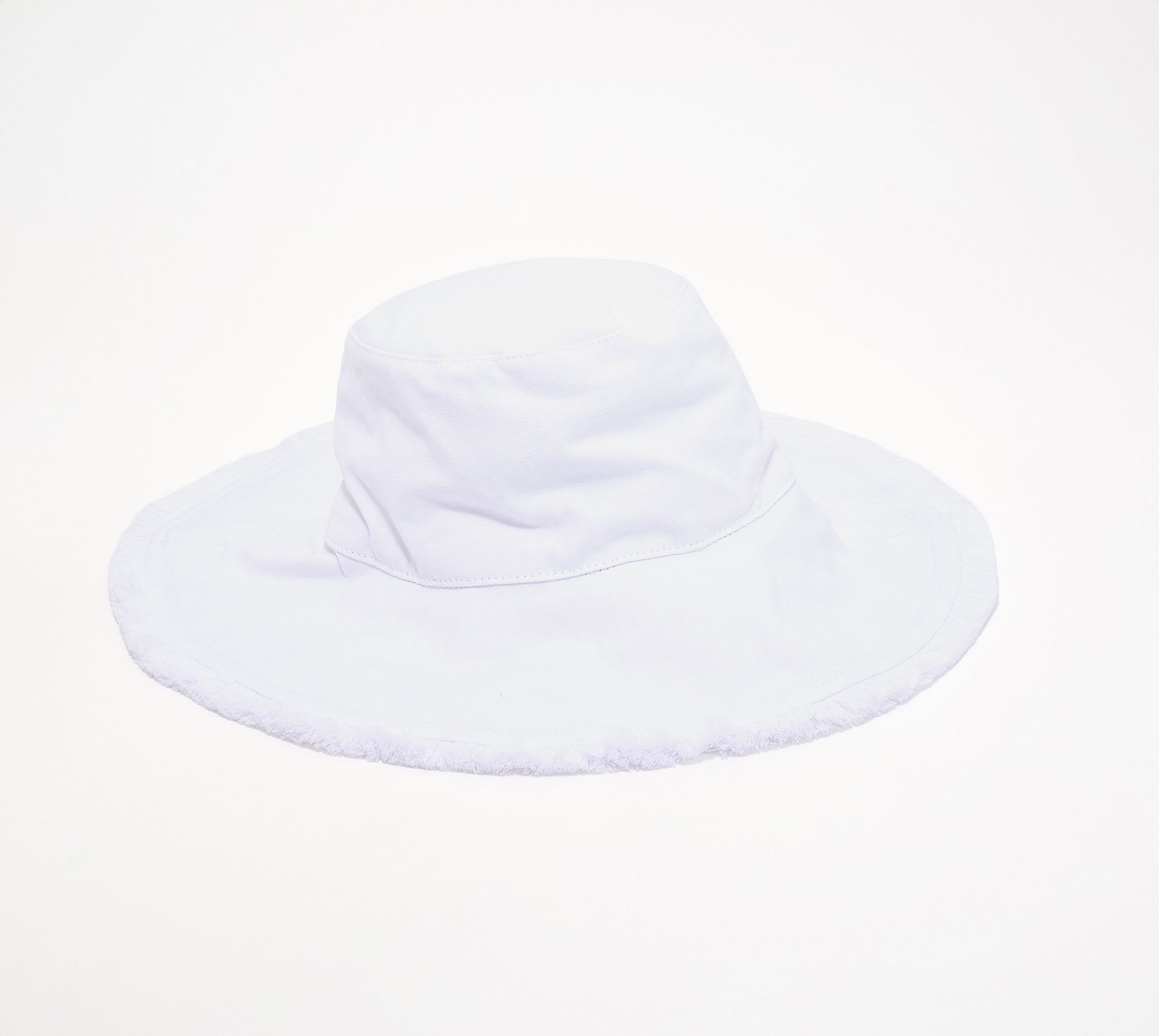 Sprigs Big Brim Fringe Sun Hat with Removable Ties & Ponytail Slit