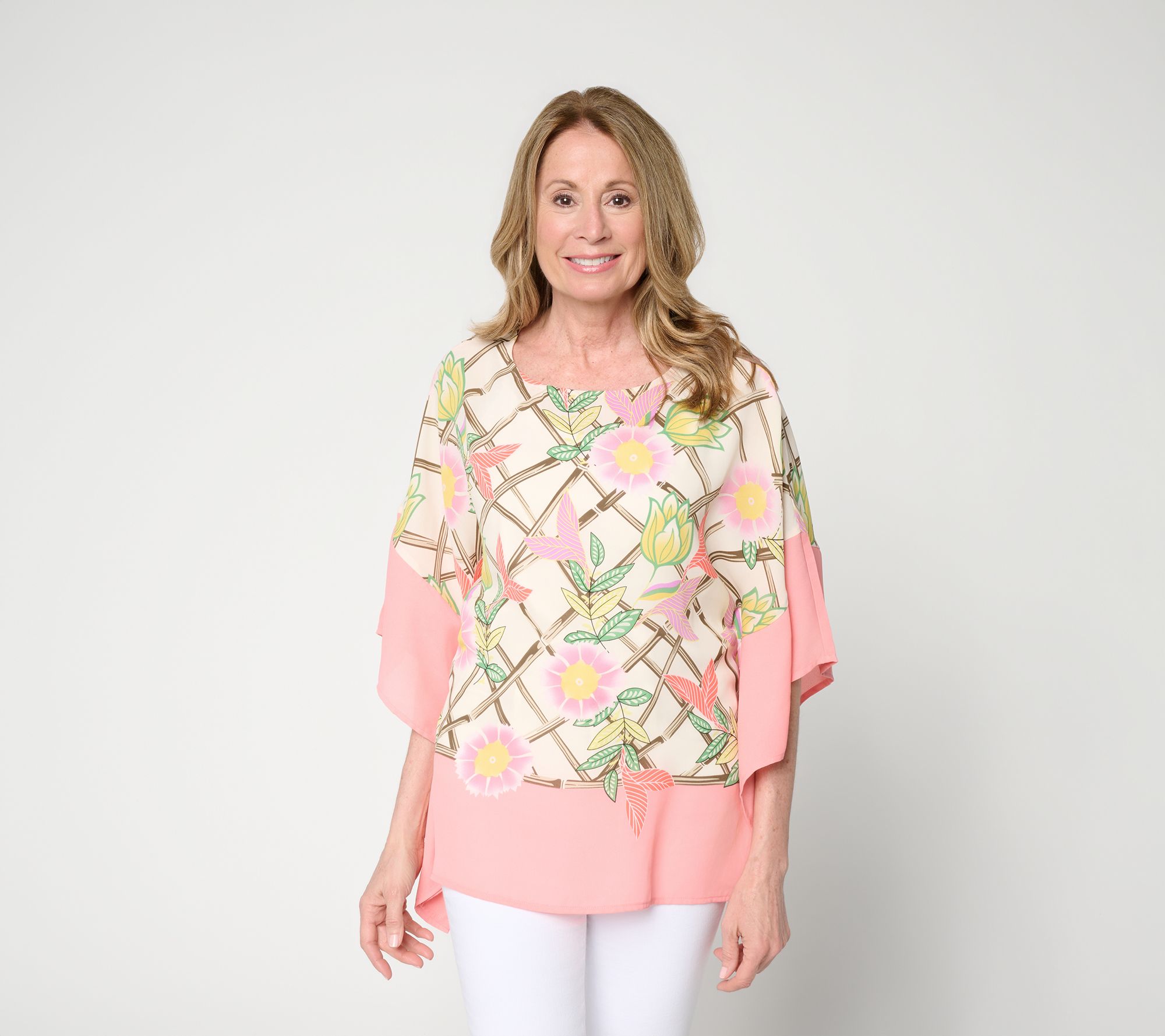 Quacker Factory Femme Fatale Printed Butterfly Top