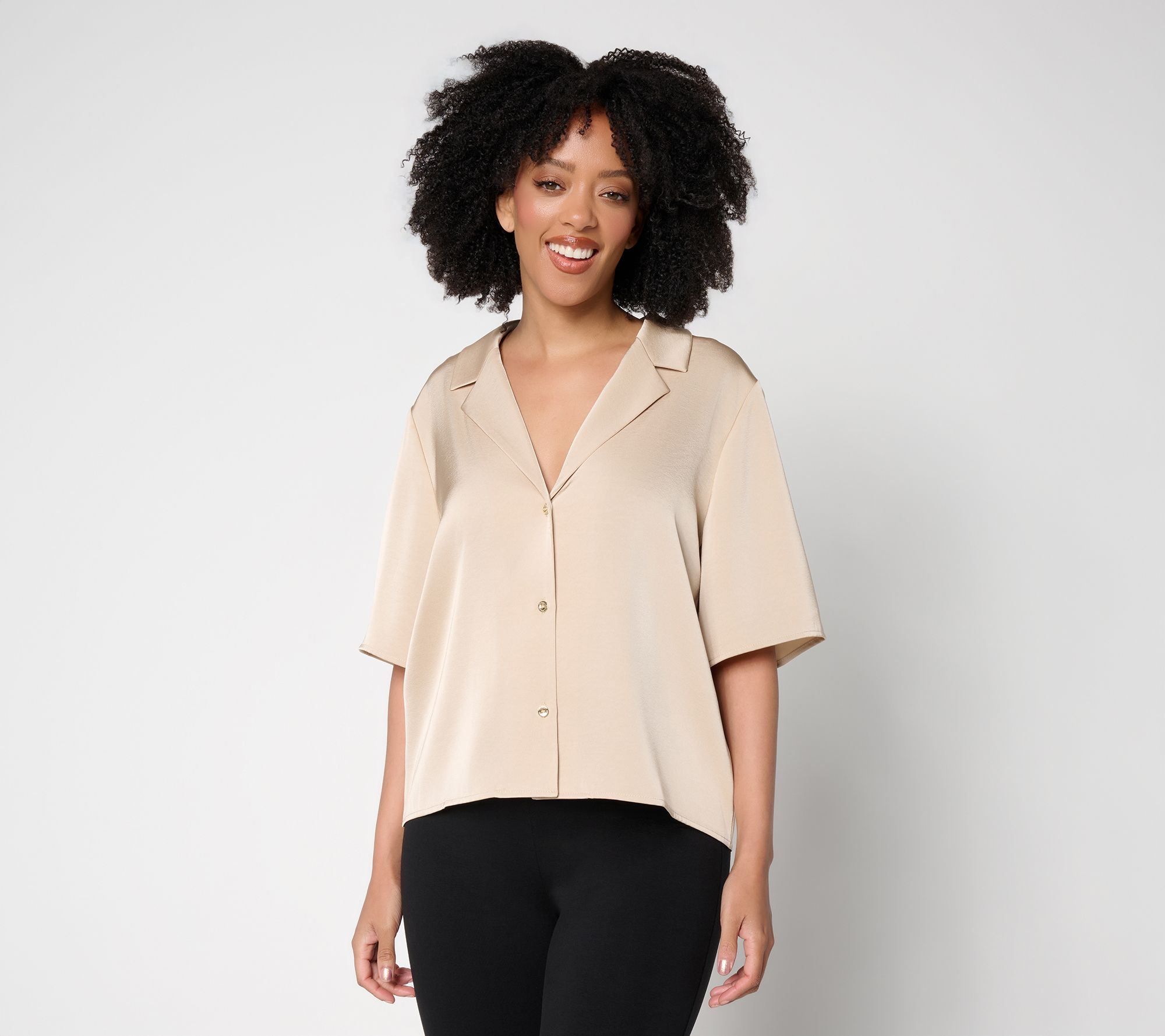 Silkee by Aimee Kestenberg Button Front Camp Shirt